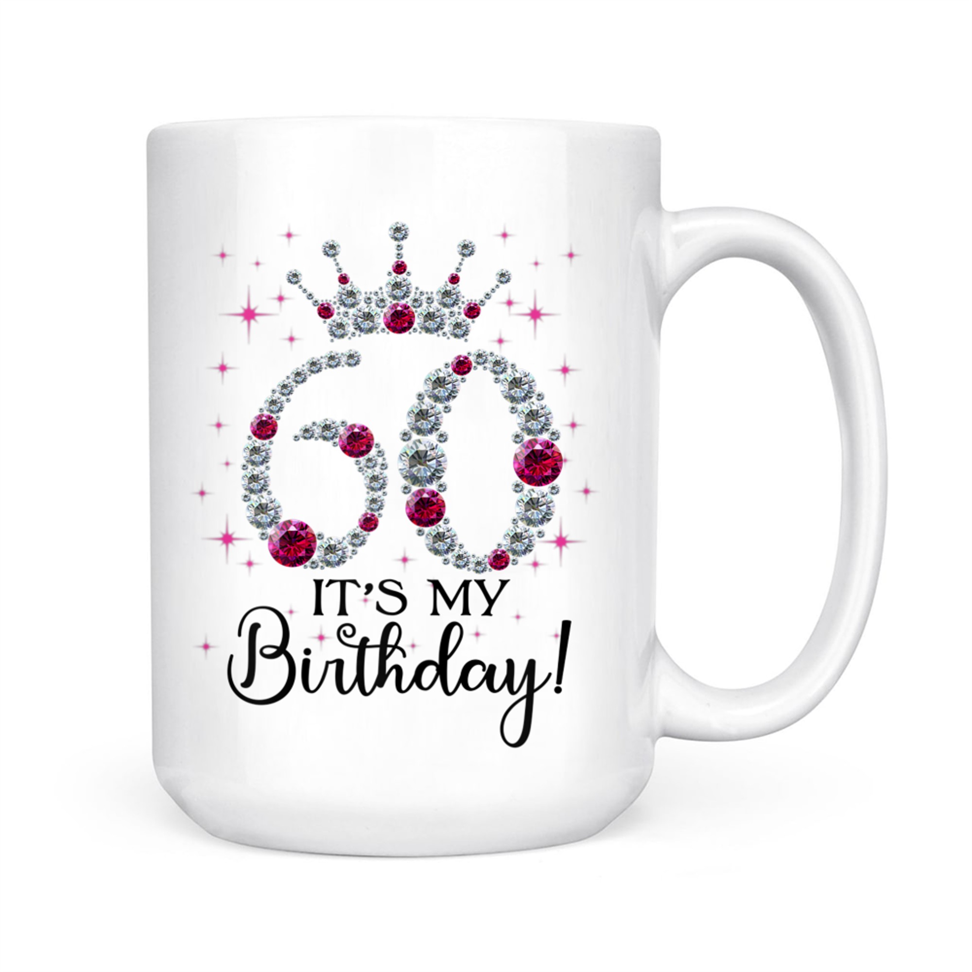 It’s My Birthday Celebration 60th Birthday Queen Crown Bling Design Mug