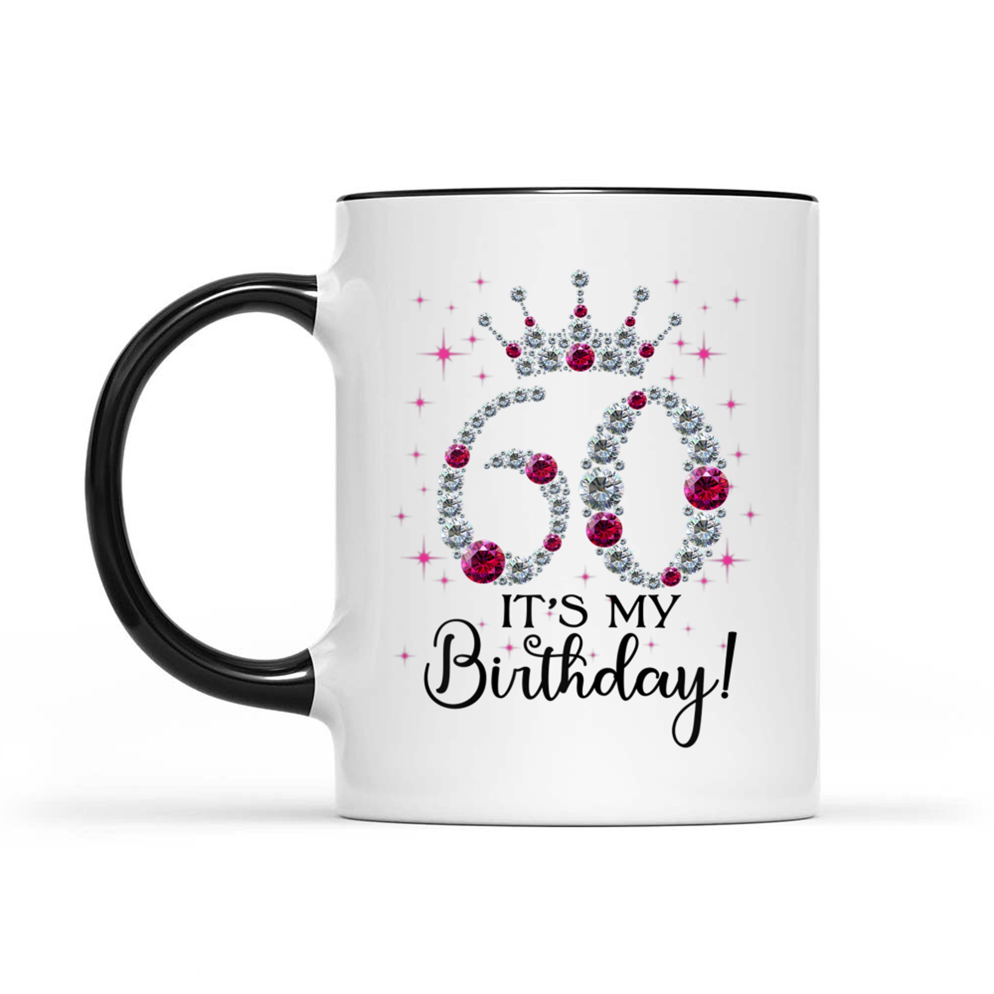 It’s My Birthday Celebration 60th Birthday Queen Crown Bling Design Mug
