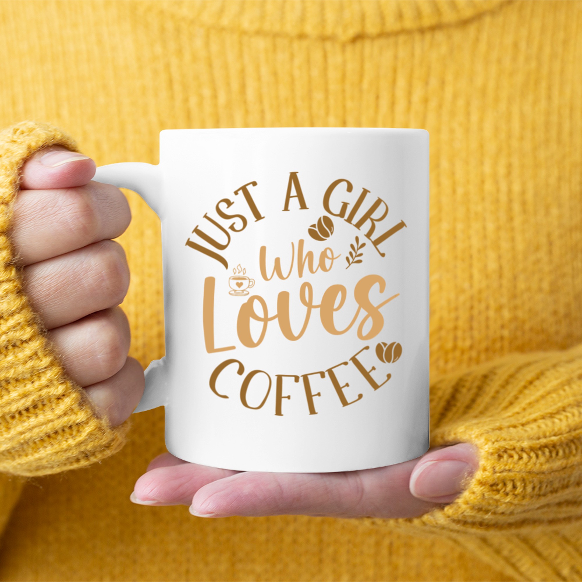 Just A Girl Who Loves Coffee Cute Coffee Lover Mug