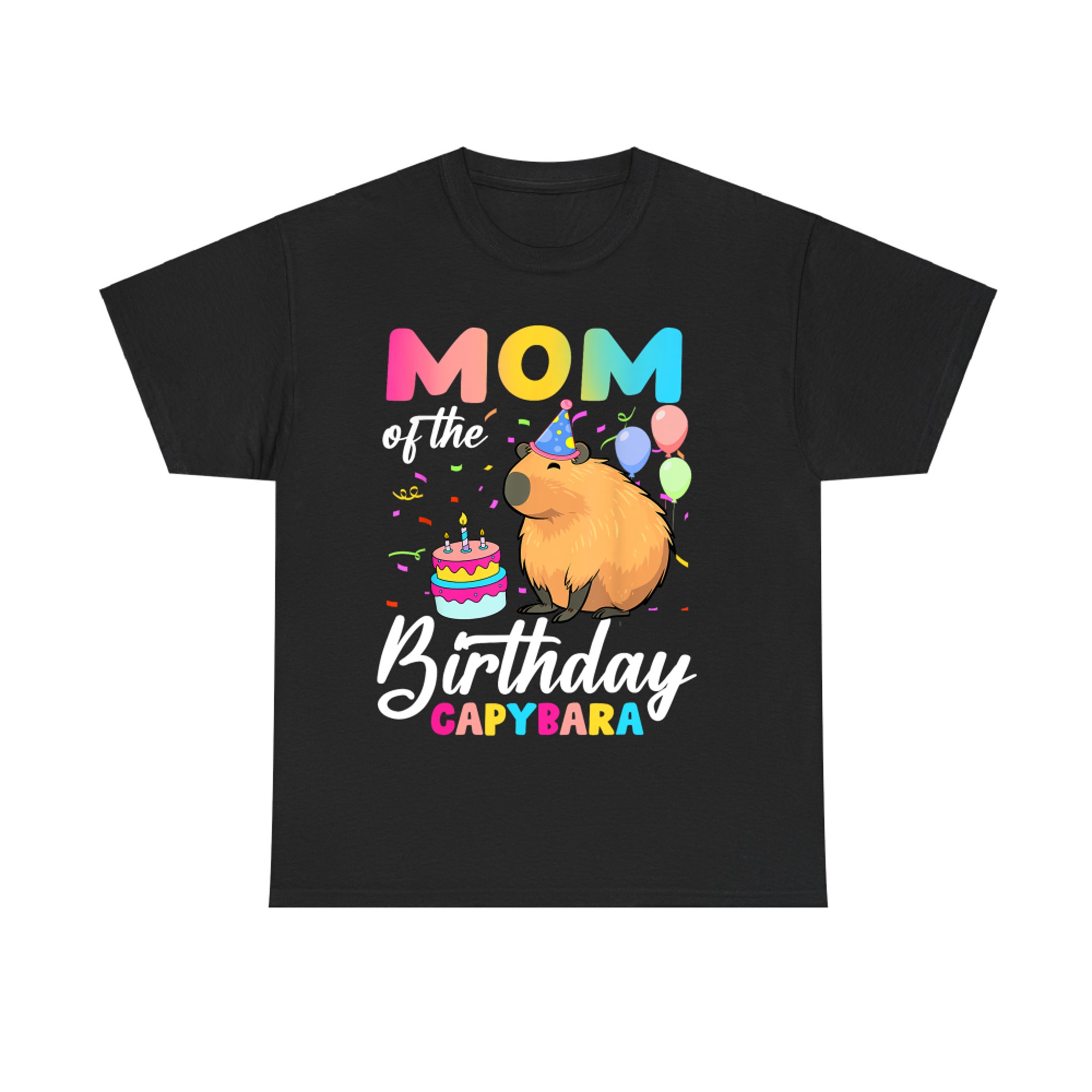 Mom Of The Birthday Capybara Girl Bday Party Family T-Shirt