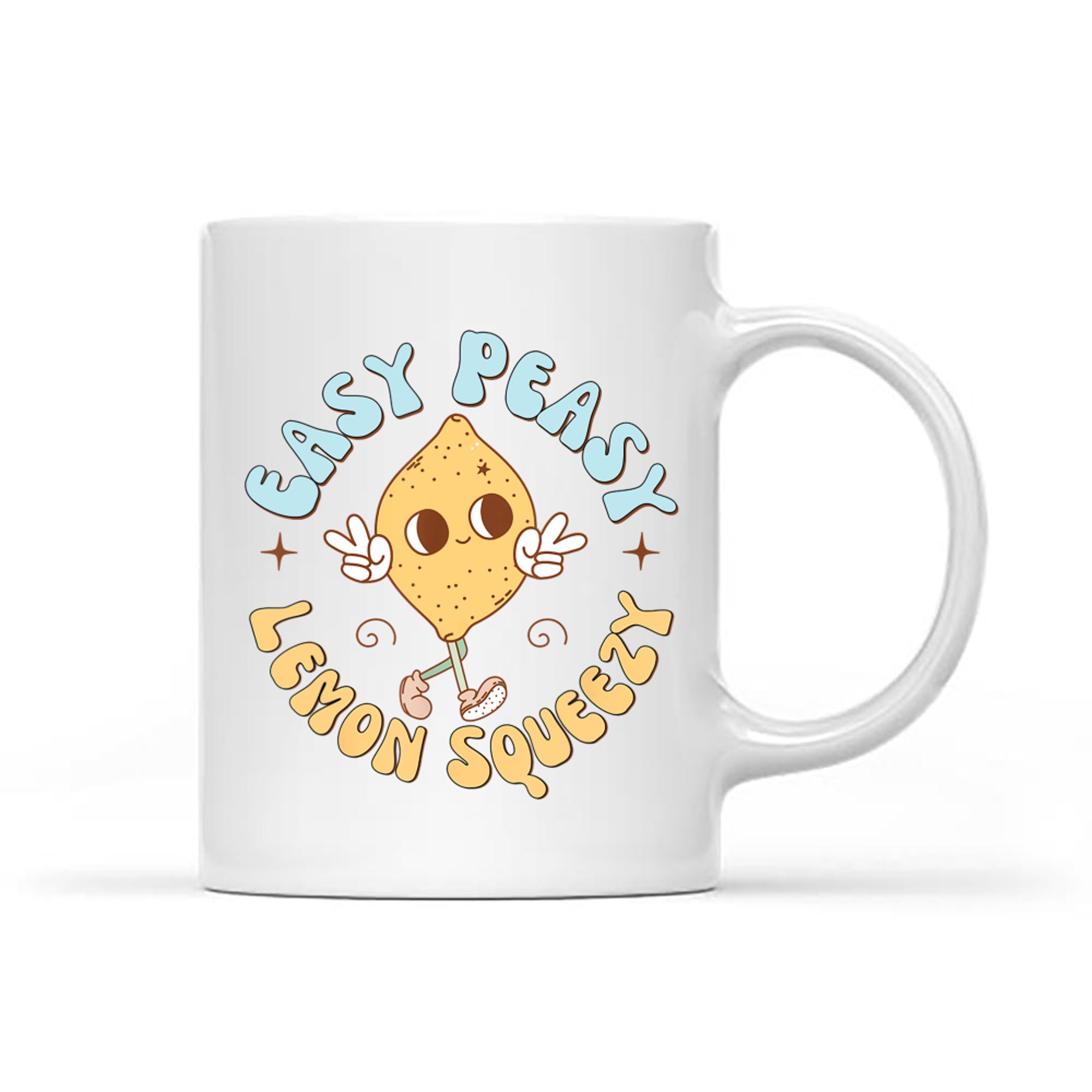 Retro Easy Peasy Lemon Squeezy Hello Summer Vacation Mug