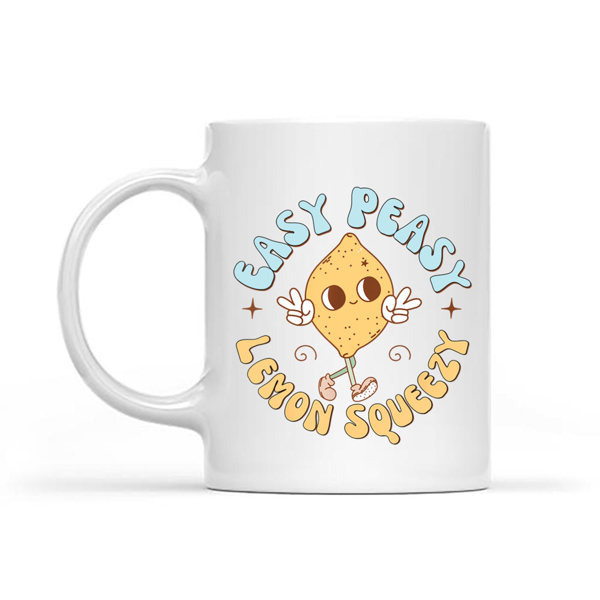 Retro Easy Peasy Lemon Squeezy Hello Summer Vacation Mug