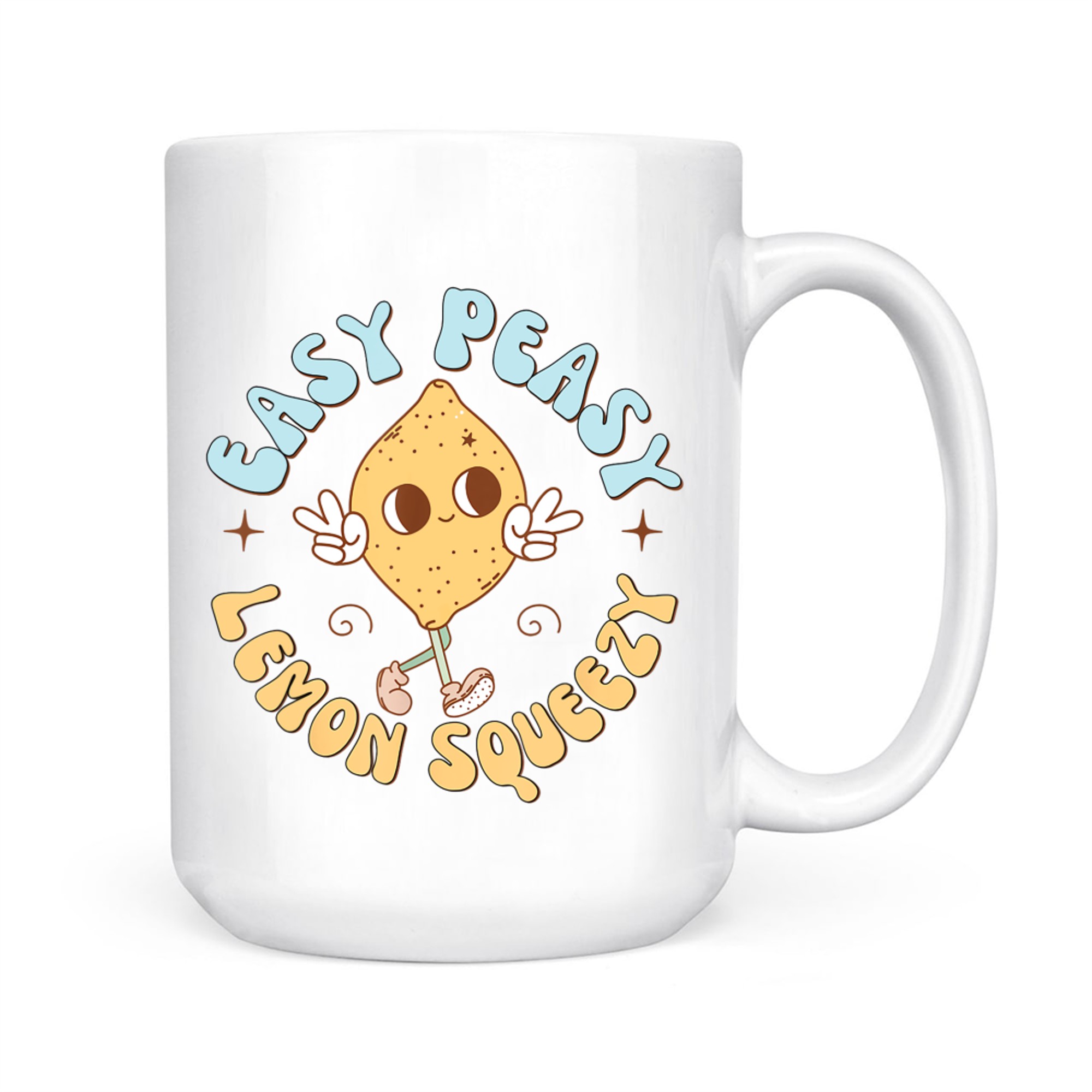 Retro Easy Peasy Lemon Squeezy Hello Summer Vacation Mug