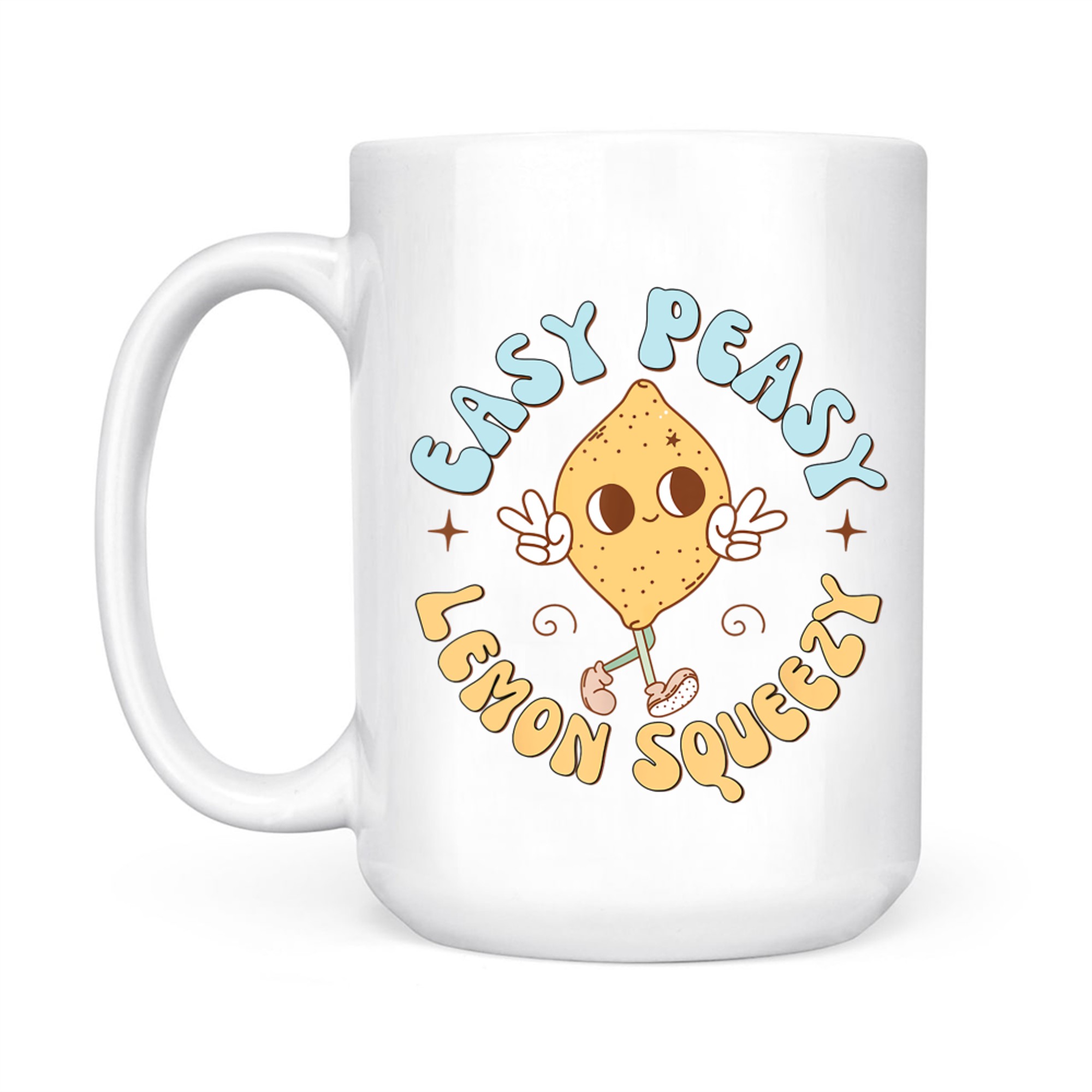 Retro Easy Peasy Lemon Squeezy Hello Summer Vacation Mug
