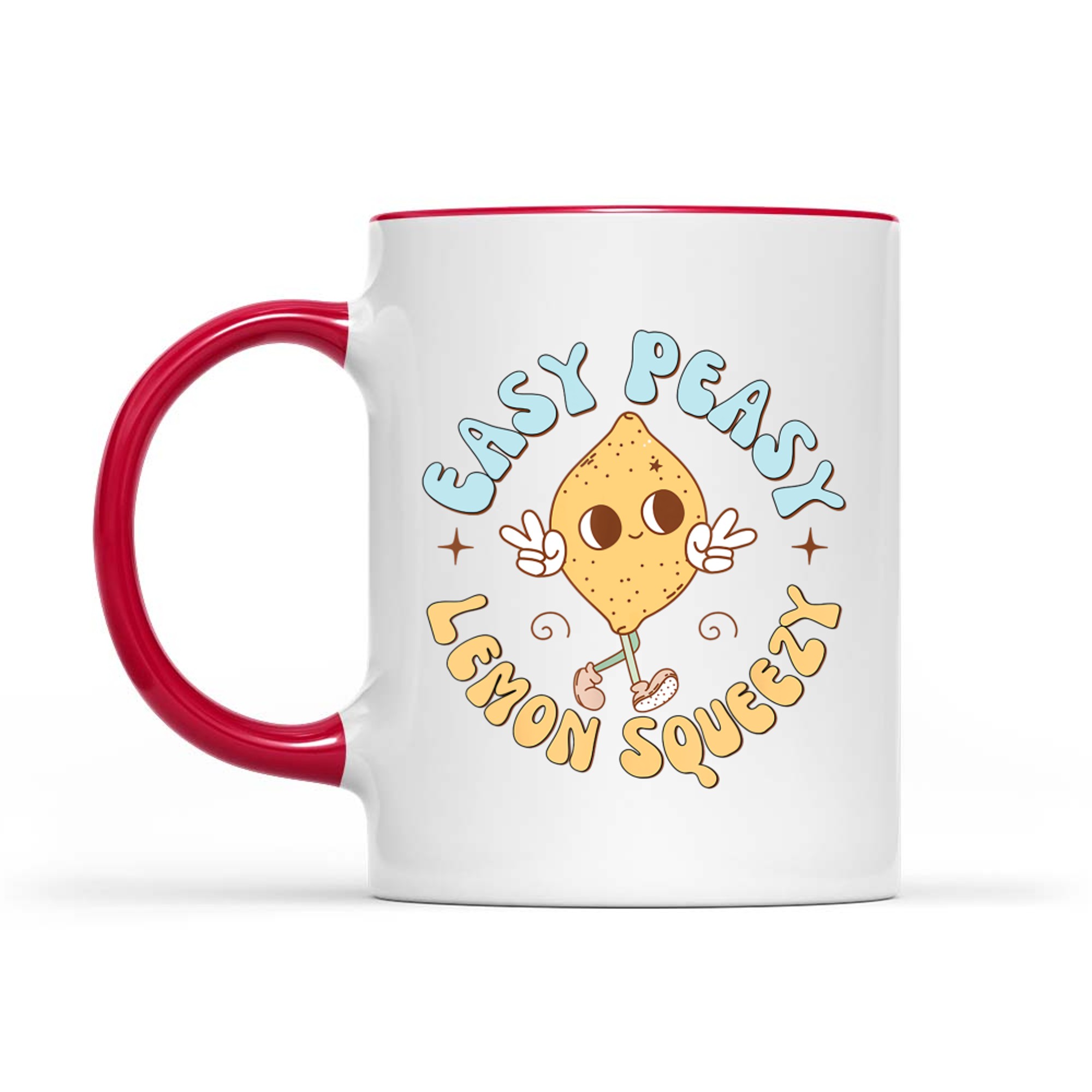 Retro Easy Peasy Lemon Squeezy Hello Summer Vacation Mug
