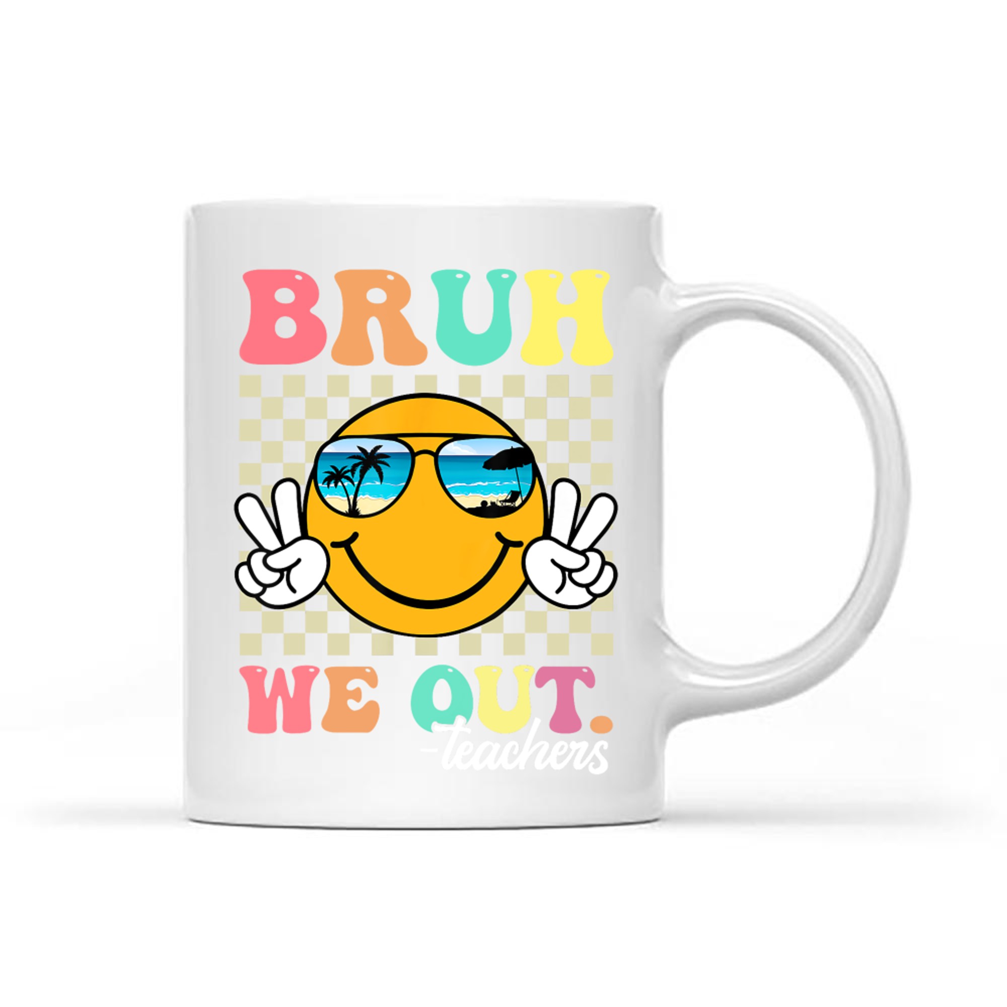 Retro End Of School Year Teacher Summer Bruh We Out Teachers Mug