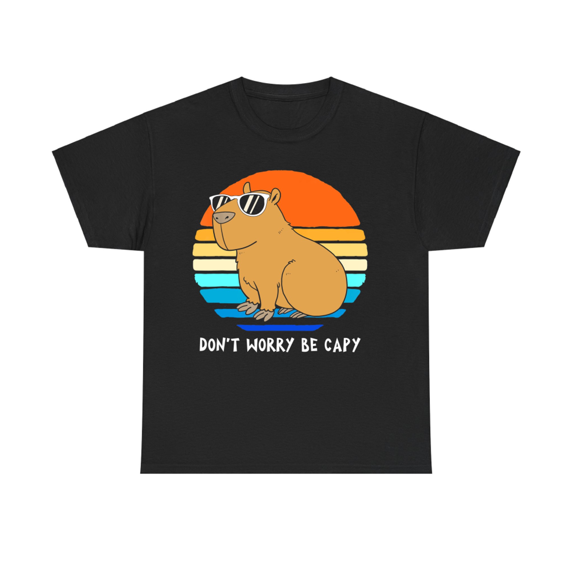 Retro Rodent Funny Capybara Dont Be Worry Be Capy T-Shirt