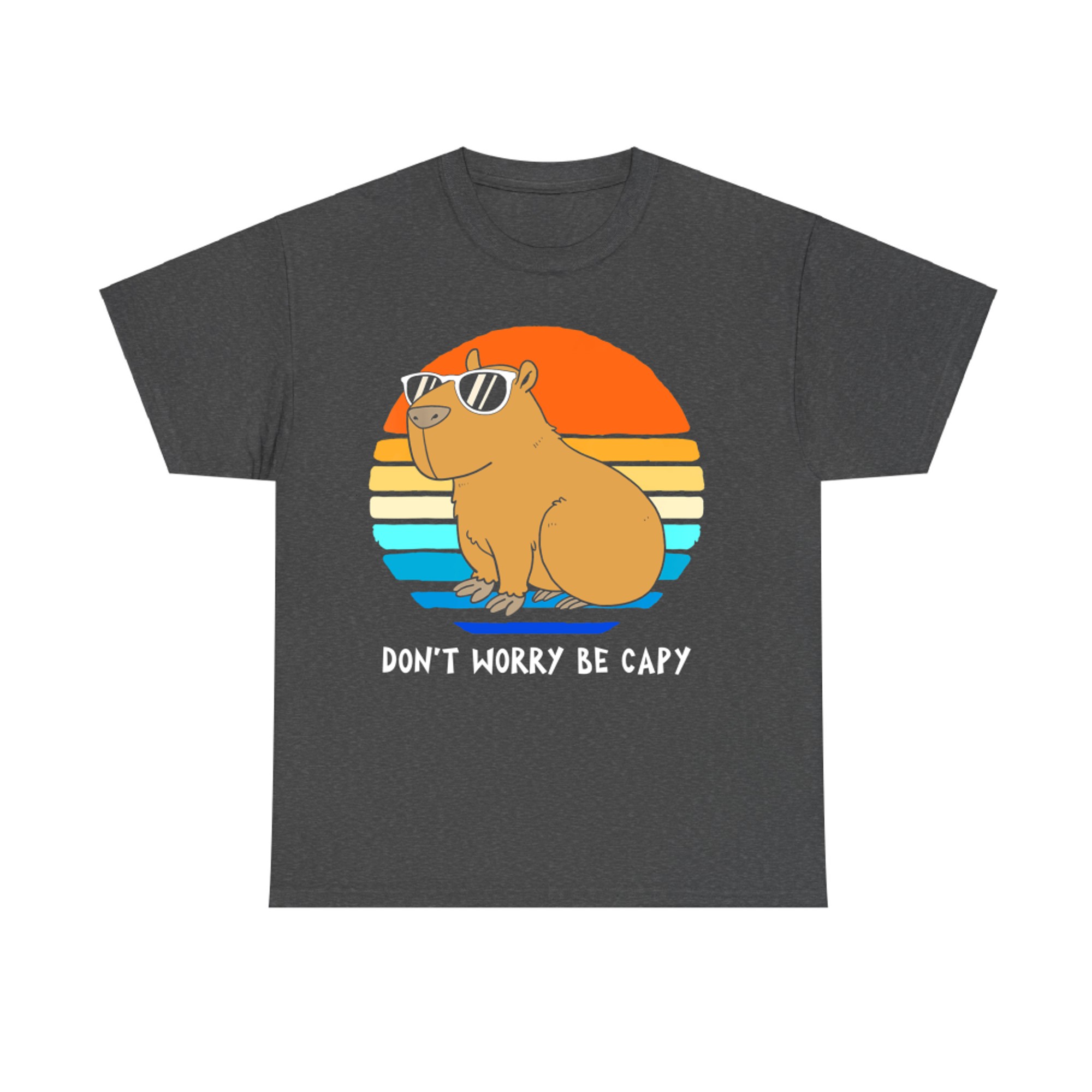 Retro Rodent Funny Capybara Dont Be Worry Be Capy T-Shirt