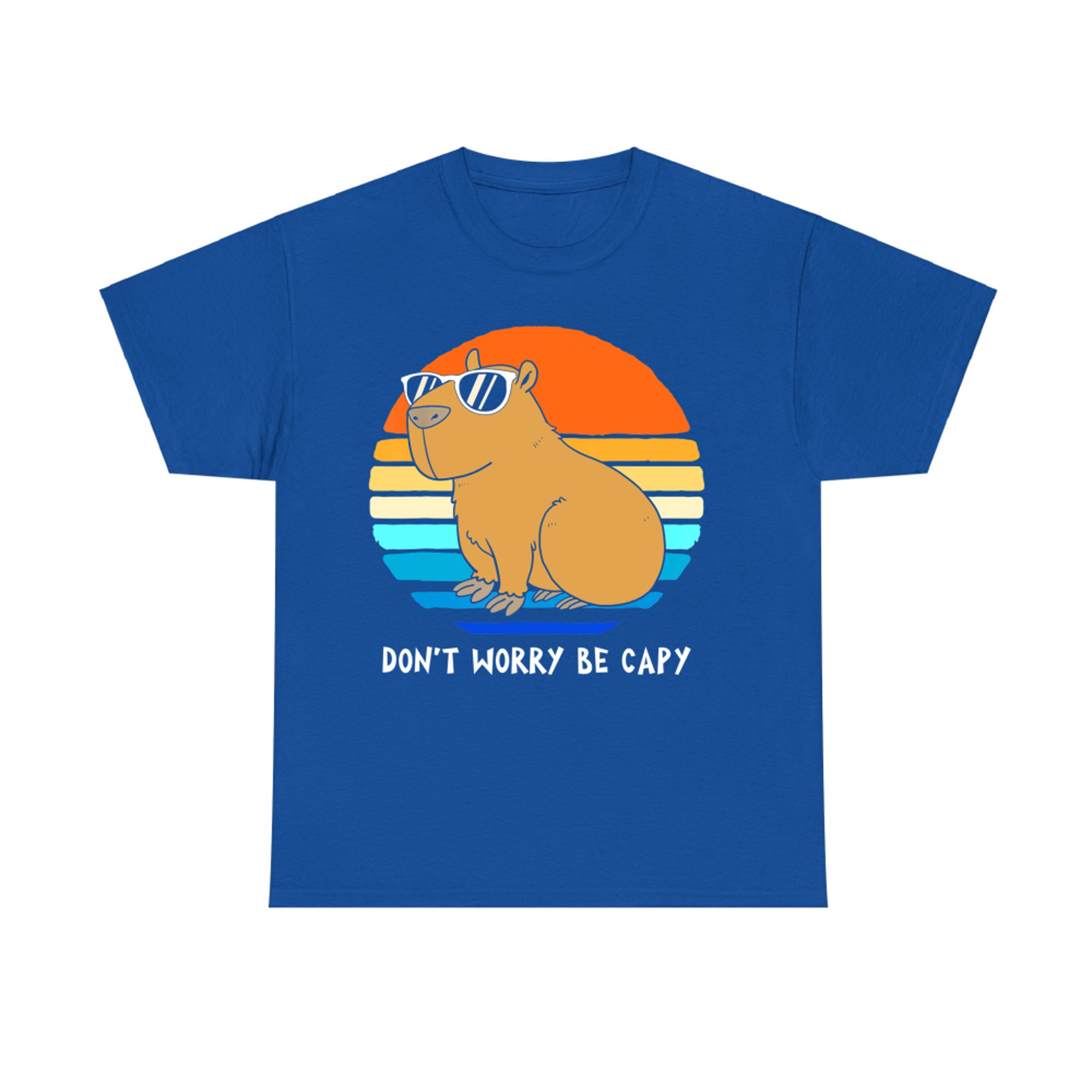 Retro Rodent Funny Capybara Dont Be Worry Be Capy T-Shirt