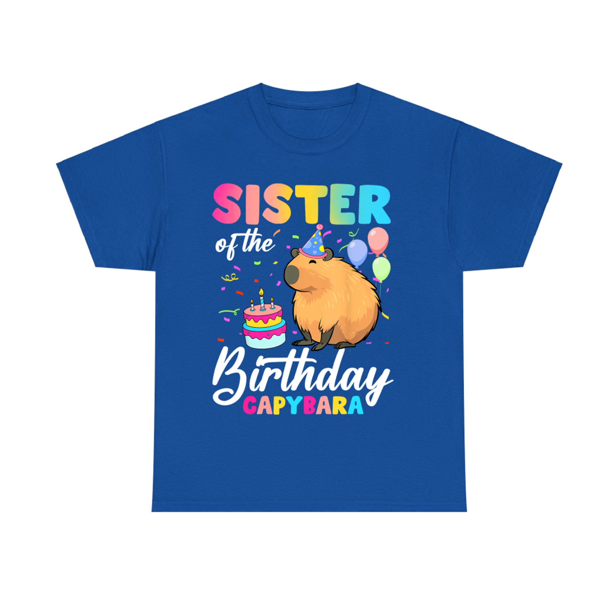 Sister Of The Birthday Capybara Girl Bday Party Family T-Shirt