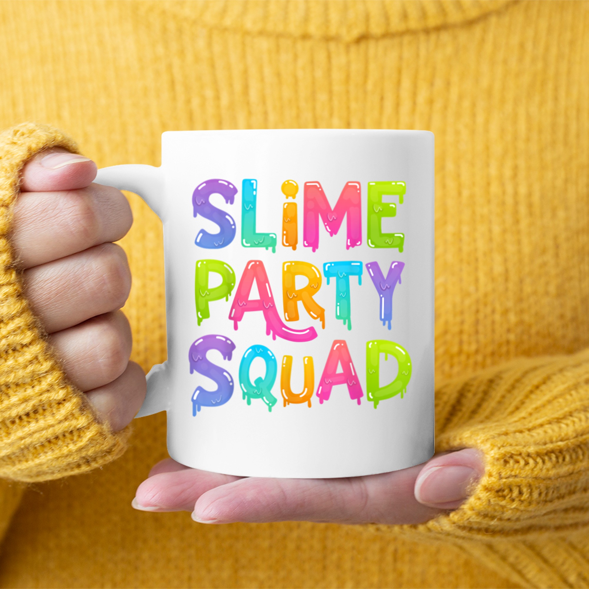 Slime Party Squad Colorful Matching Group Gift Funny Birthday Mug