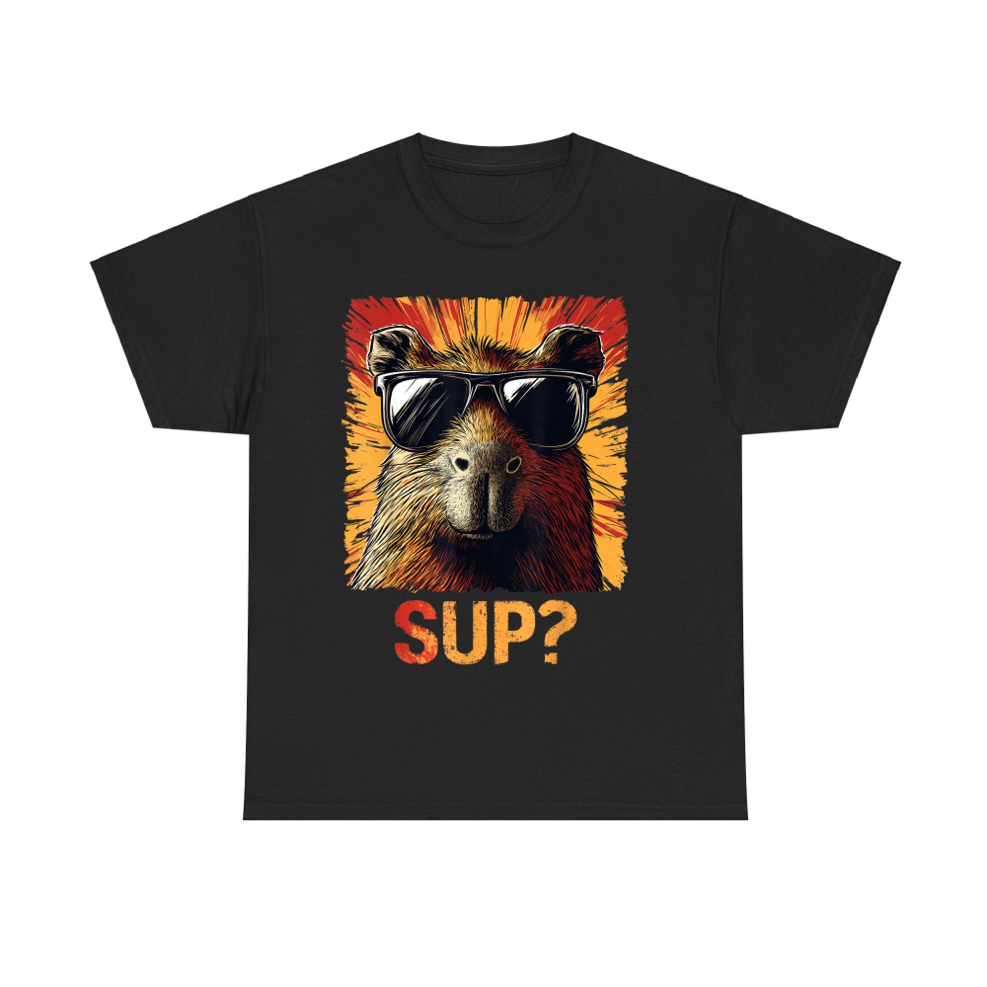 Sup Funny Graphic Capybara T-Shirt