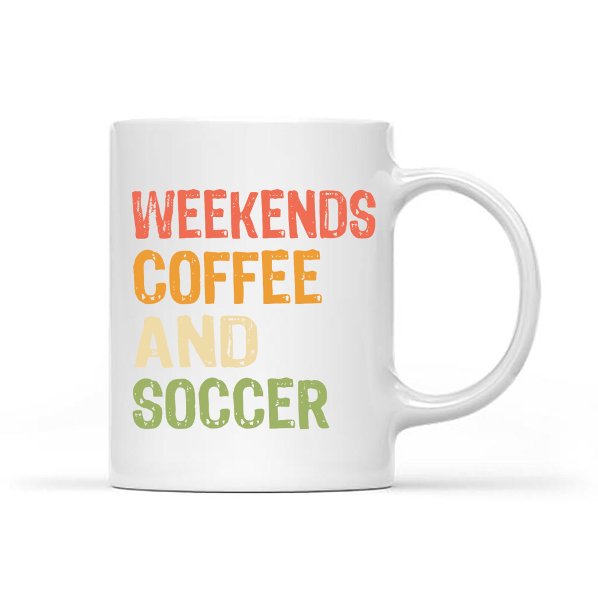 Weekends Coffee And Soccer Retro Funny Gift Soccer Moms Coffee Lovers Mug