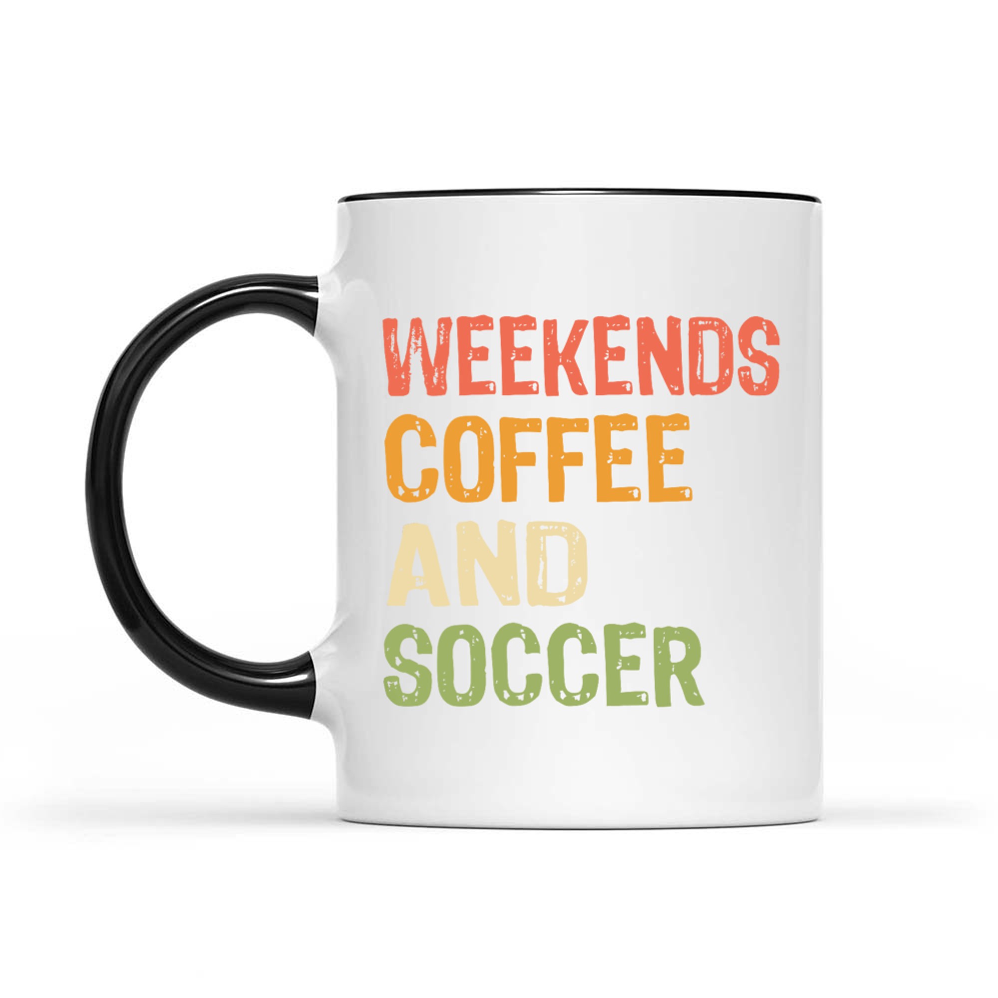 Weekends Coffee And Soccer Retro Funny Gift Soccer Moms Coffee Lovers Mug