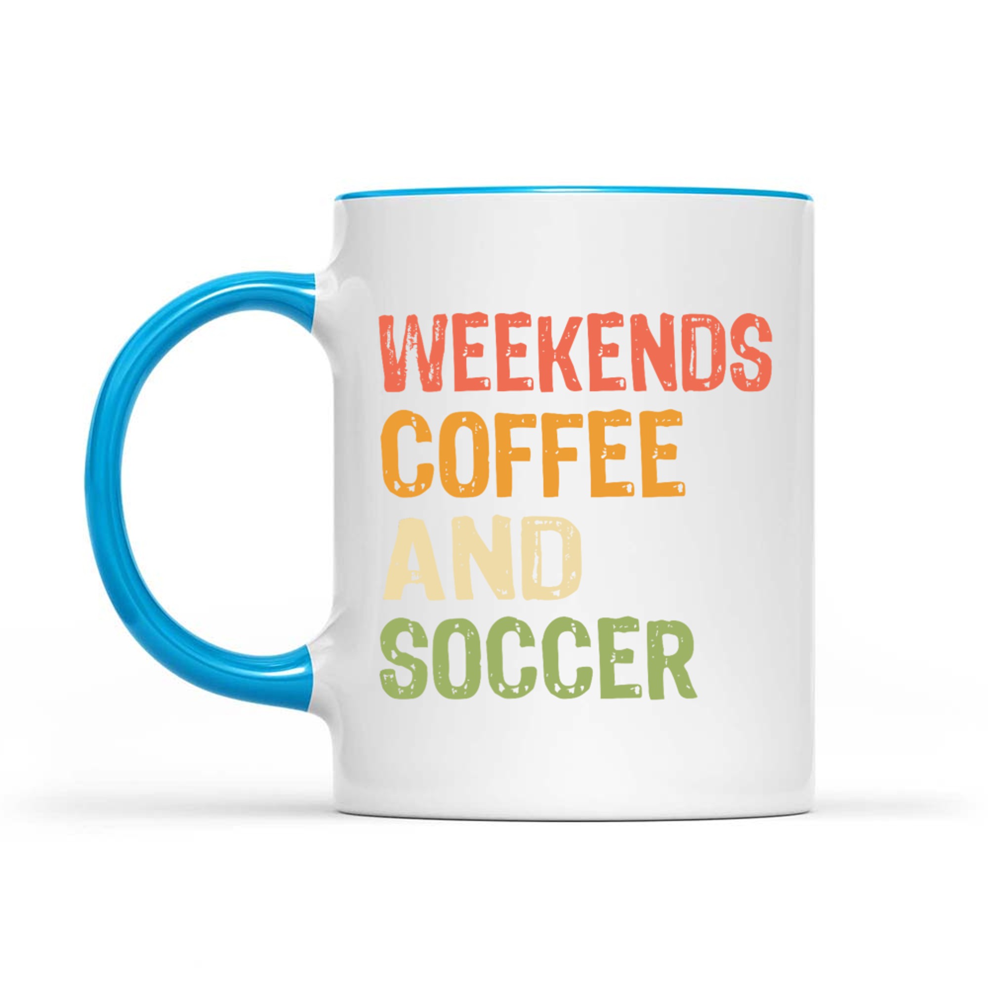 Weekends Coffee And Soccer Retro Funny Gift Soccer Moms Coffee Lovers Mug