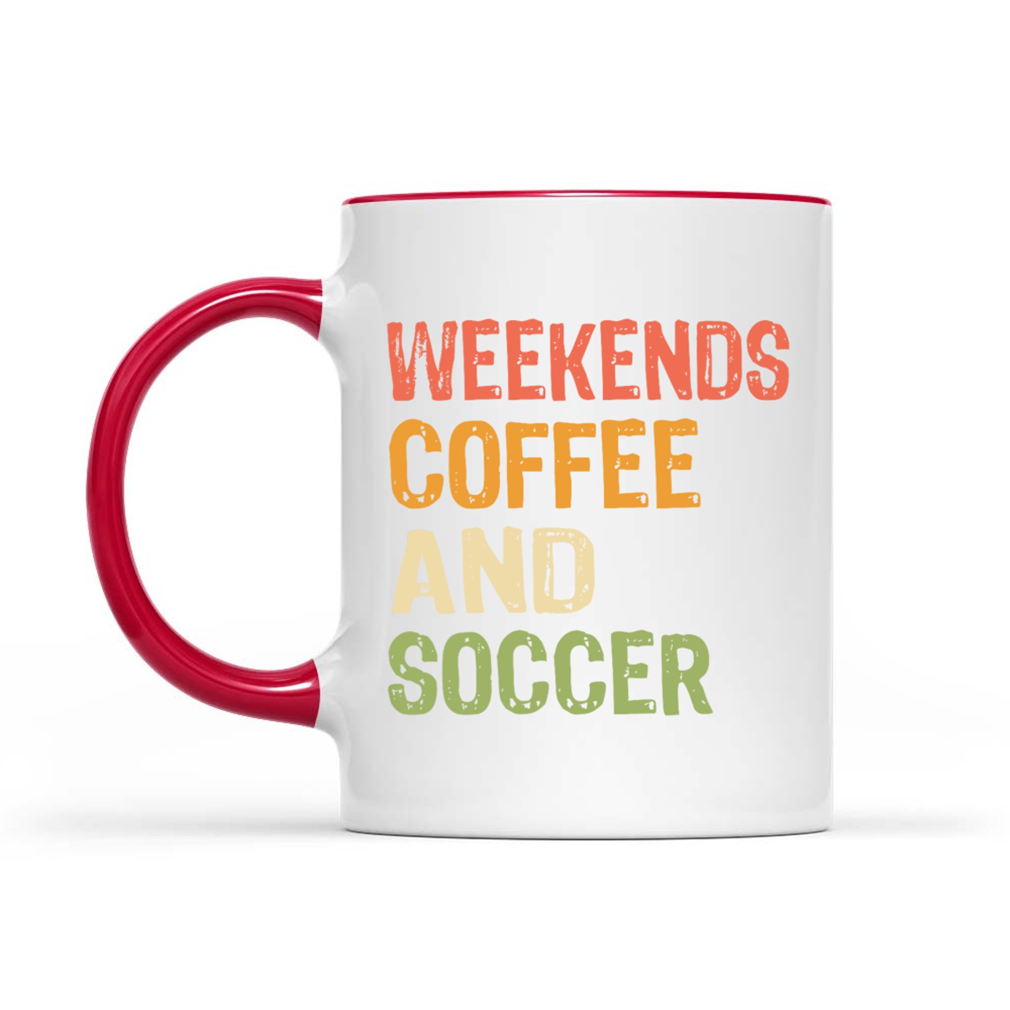 Weekends Coffee And Soccer Retro Funny Gift Soccer Moms Coffee Lovers Mug