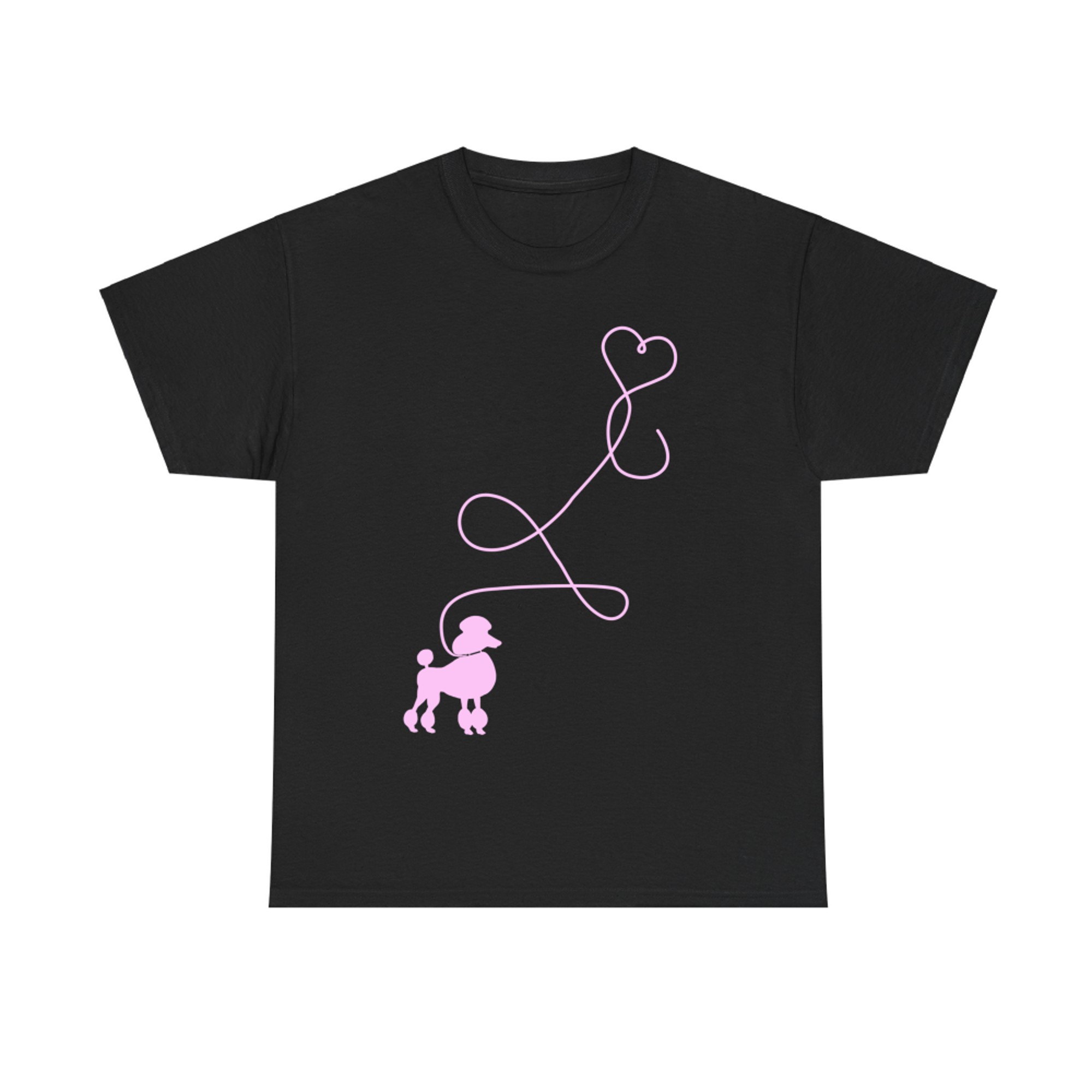 1950's Sock Hop Costume Dog Cute Poodle Heart T-Shirt