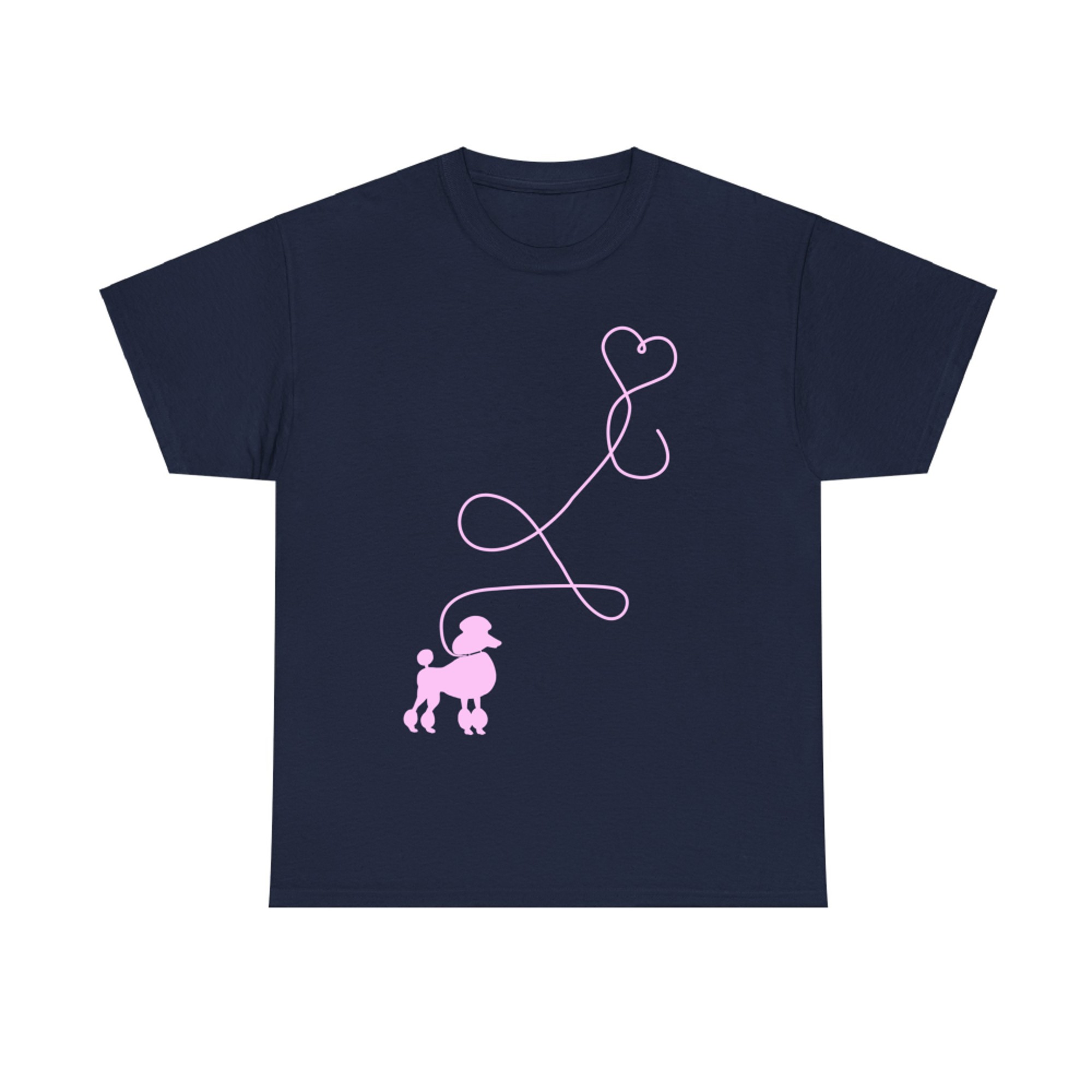 1950's Sock Hop Costume Dog Cute Poodle Heart T-Shirt