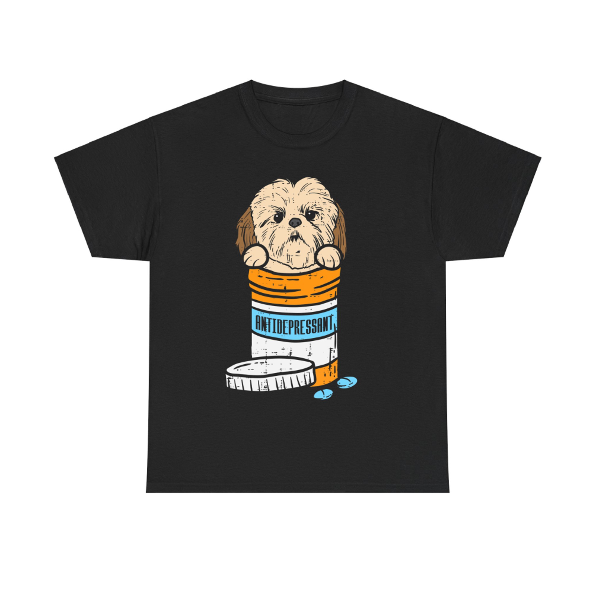 Antidepressant Shih Tzu Cute Animal Pet Dog Lover Owner Gift T-Shirt
