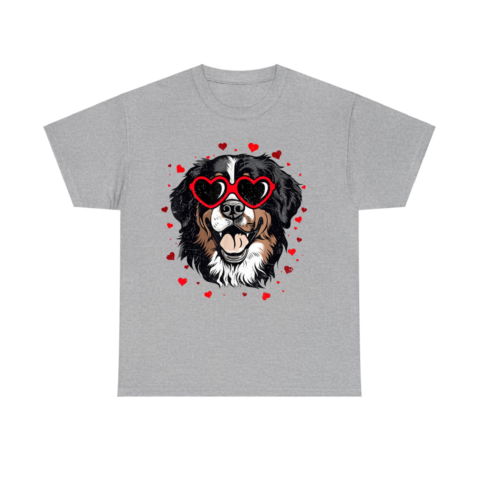 Bernese Mountain Valentine Heart Cute Dog Lovers T-Shirt