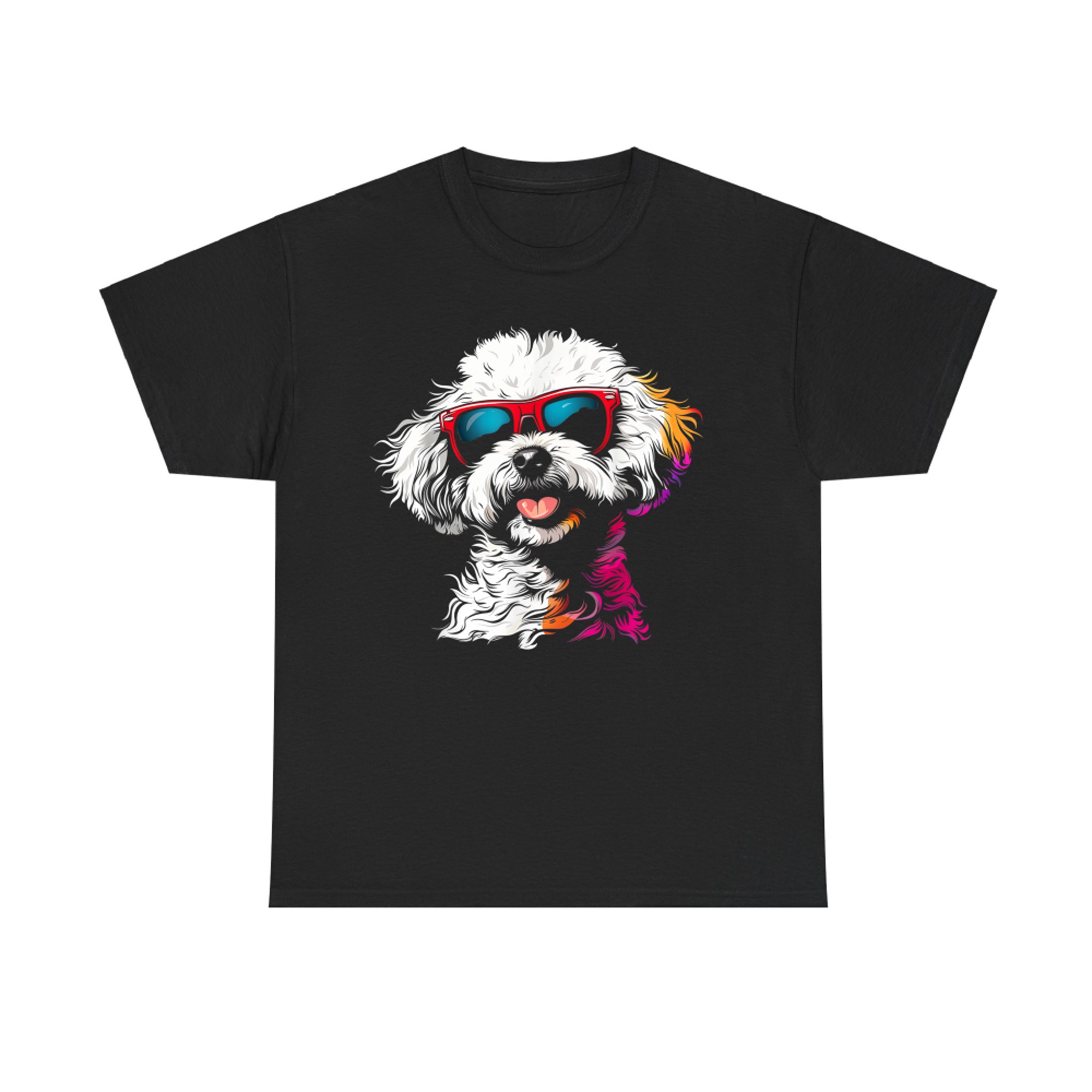 Bichon Frise Sunglasses Funny Cute Dog Mom Dad T-Shirt