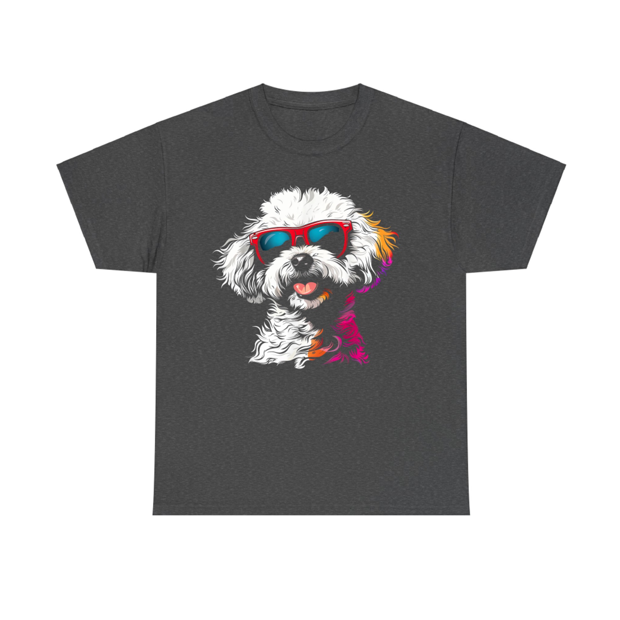 Bichon Frise Sunglasses Funny Cute Dog Mom Dad T-Shirt