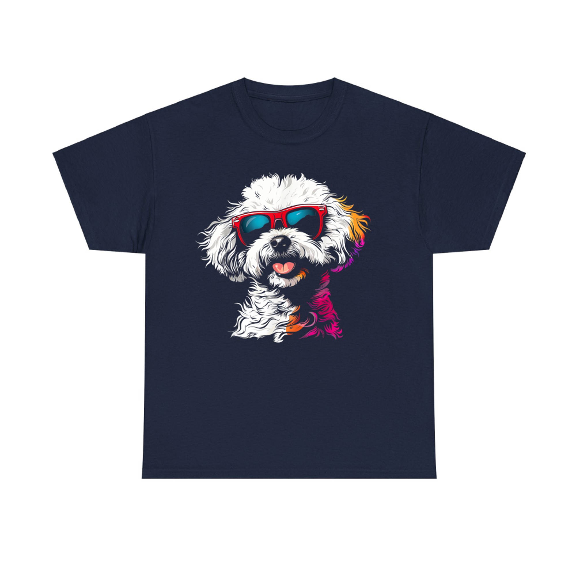 Bichon Frise Sunglasses Funny Cute Dog Mom Dad T-Shirt