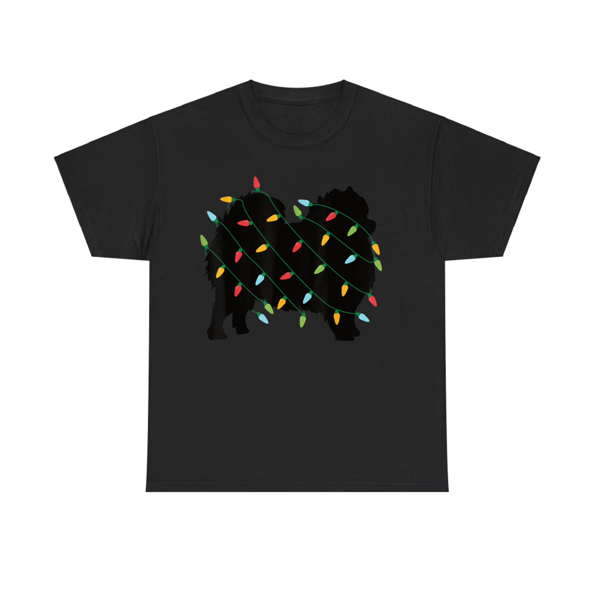 Christmas Lights Pomeranian Cute Dog Lovers T-Shirt