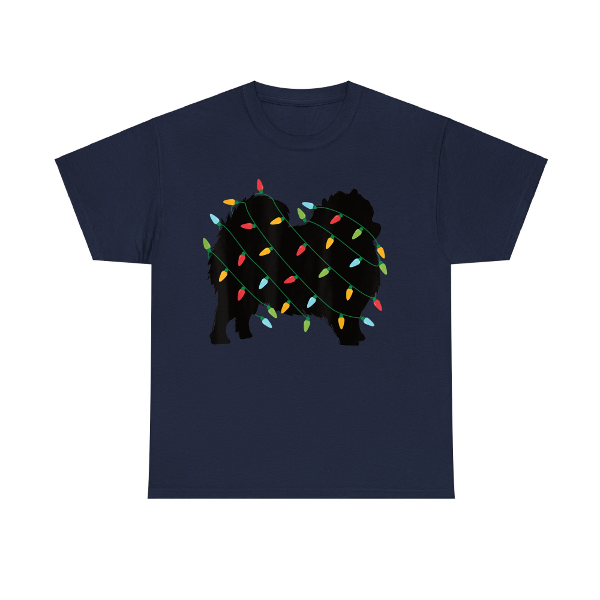 Christmas Lights Pomeranian Cute Dog Lovers T-Shirt