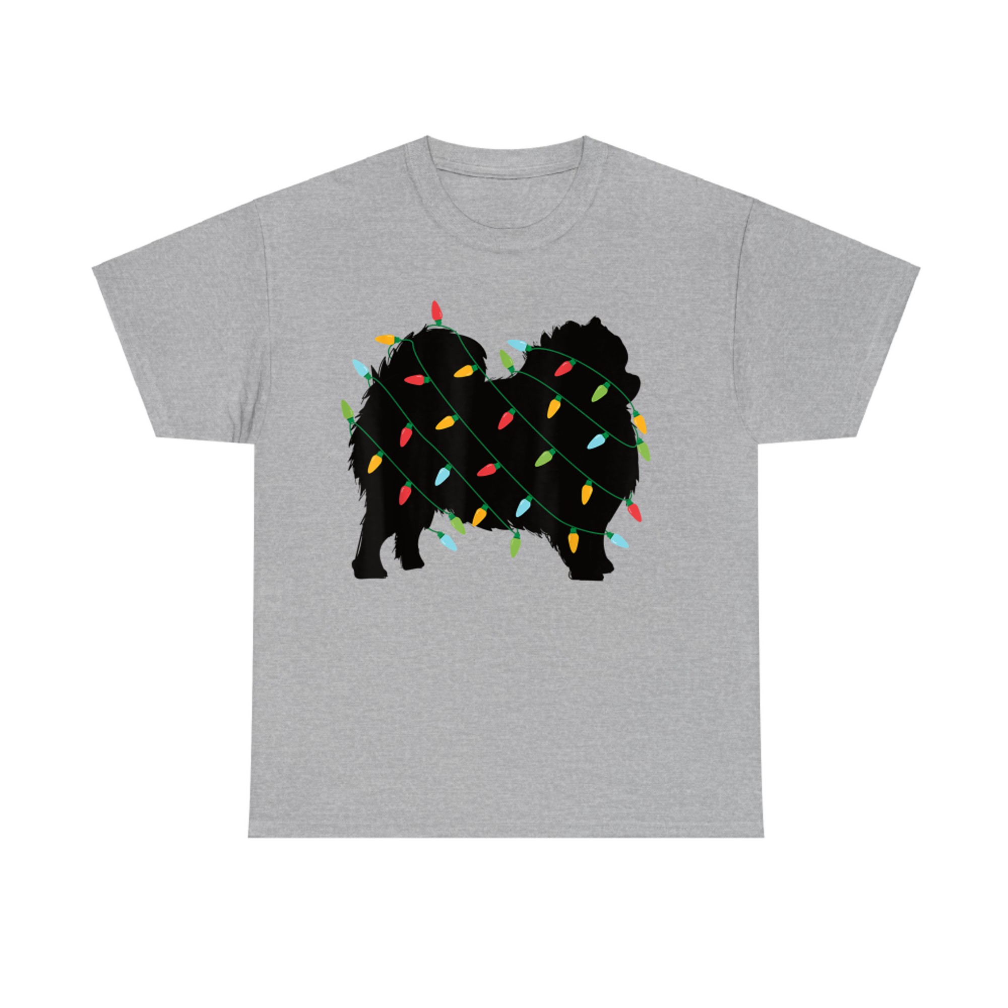 Christmas Lights Pomeranian Cute Dog Lovers T-Shirt