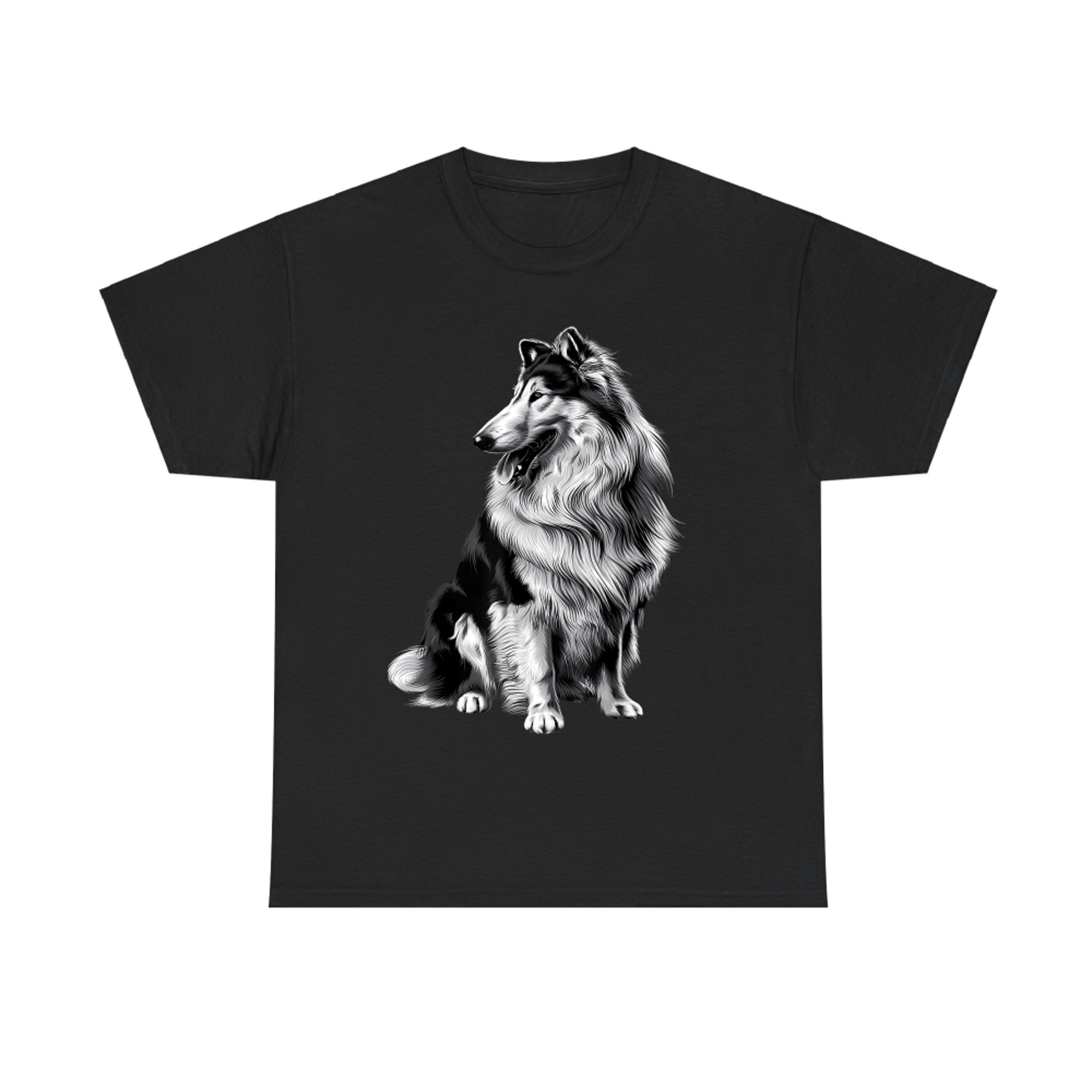Cute Animal Paw Dog Mom Vintage Pet Lover Funny Rough Collie T-Shirt