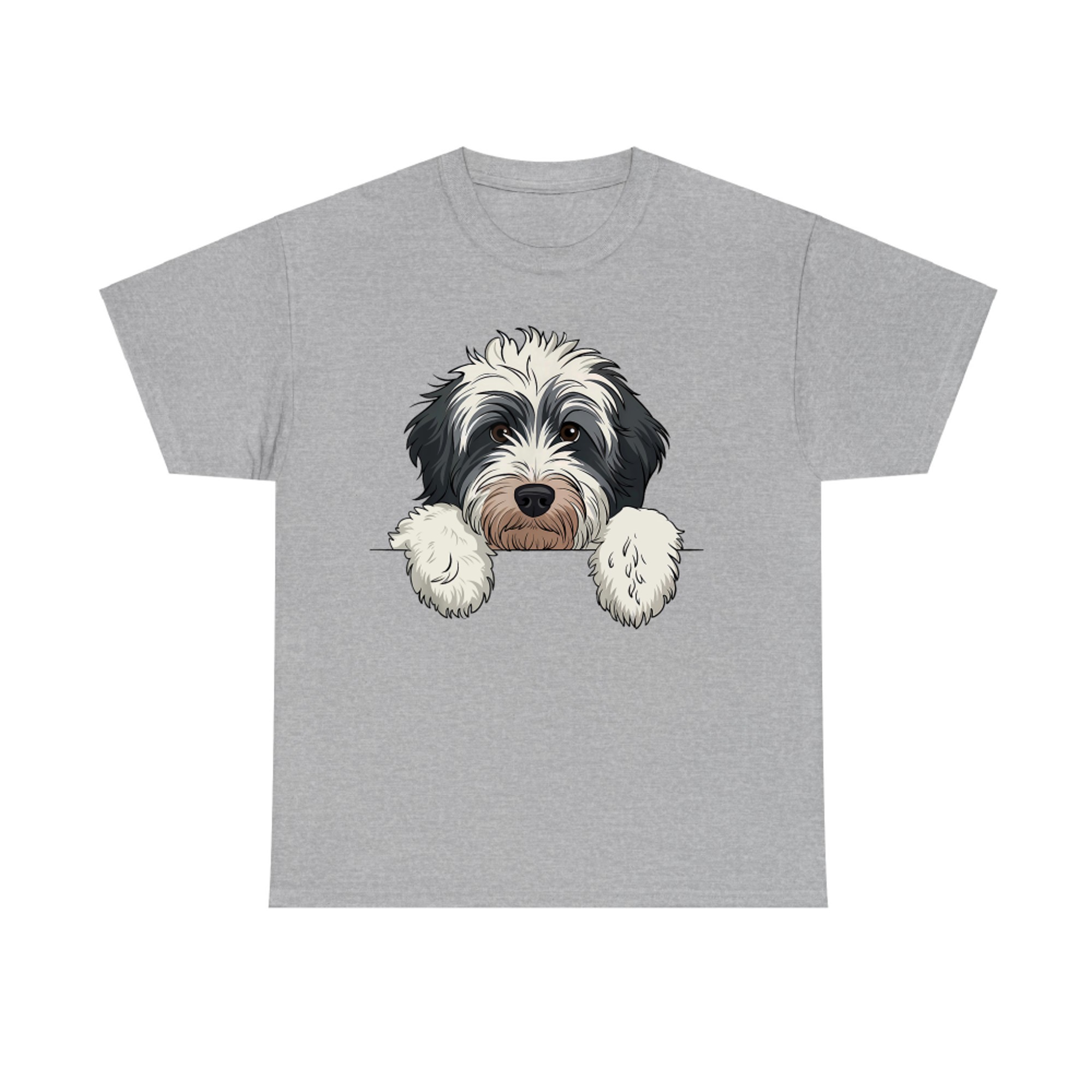 Cute Bernedoodle Peeking Doodle Puppy Dog Lover T-Shirt