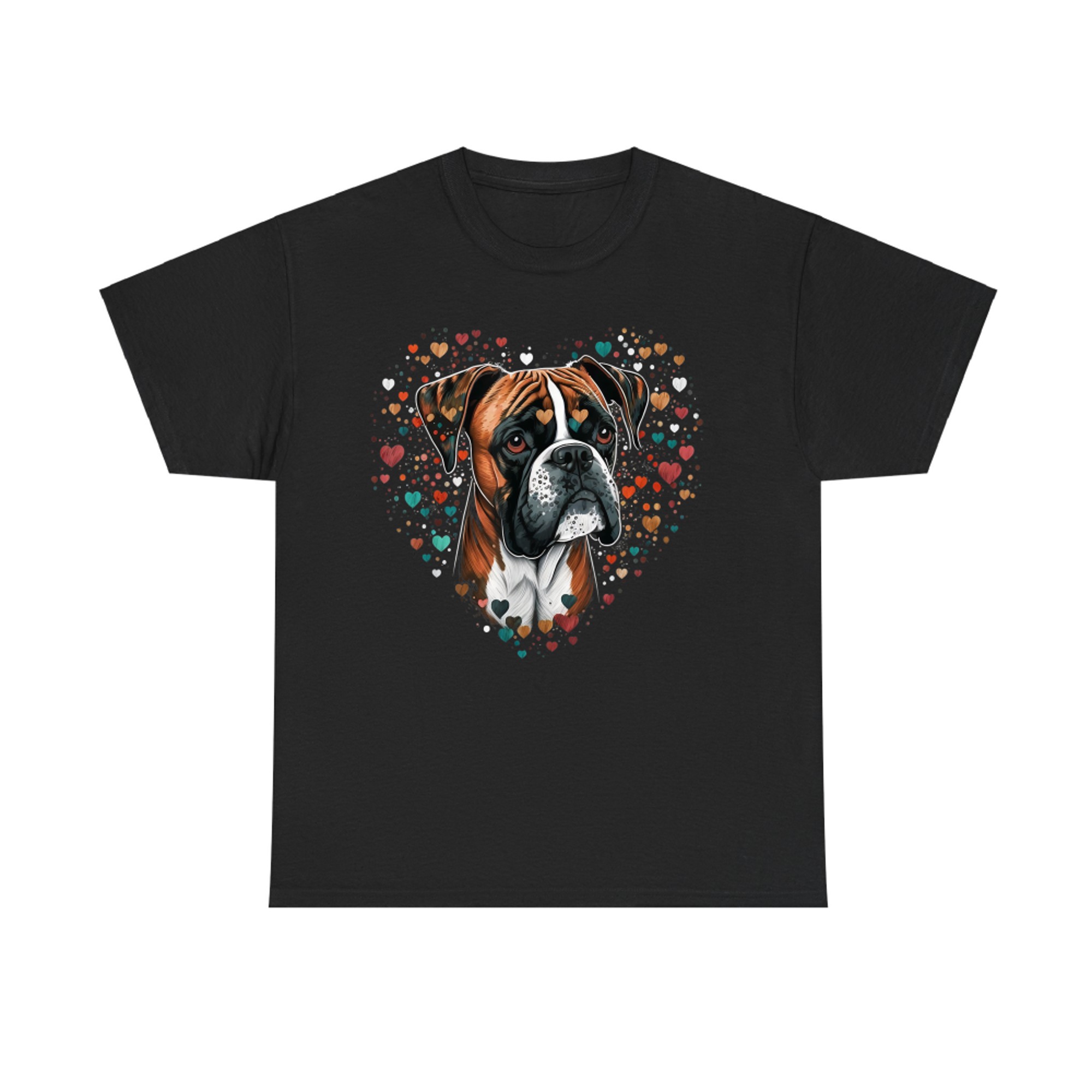 Cute Boxer Dog on Boxer Dog Lover T-Shirt