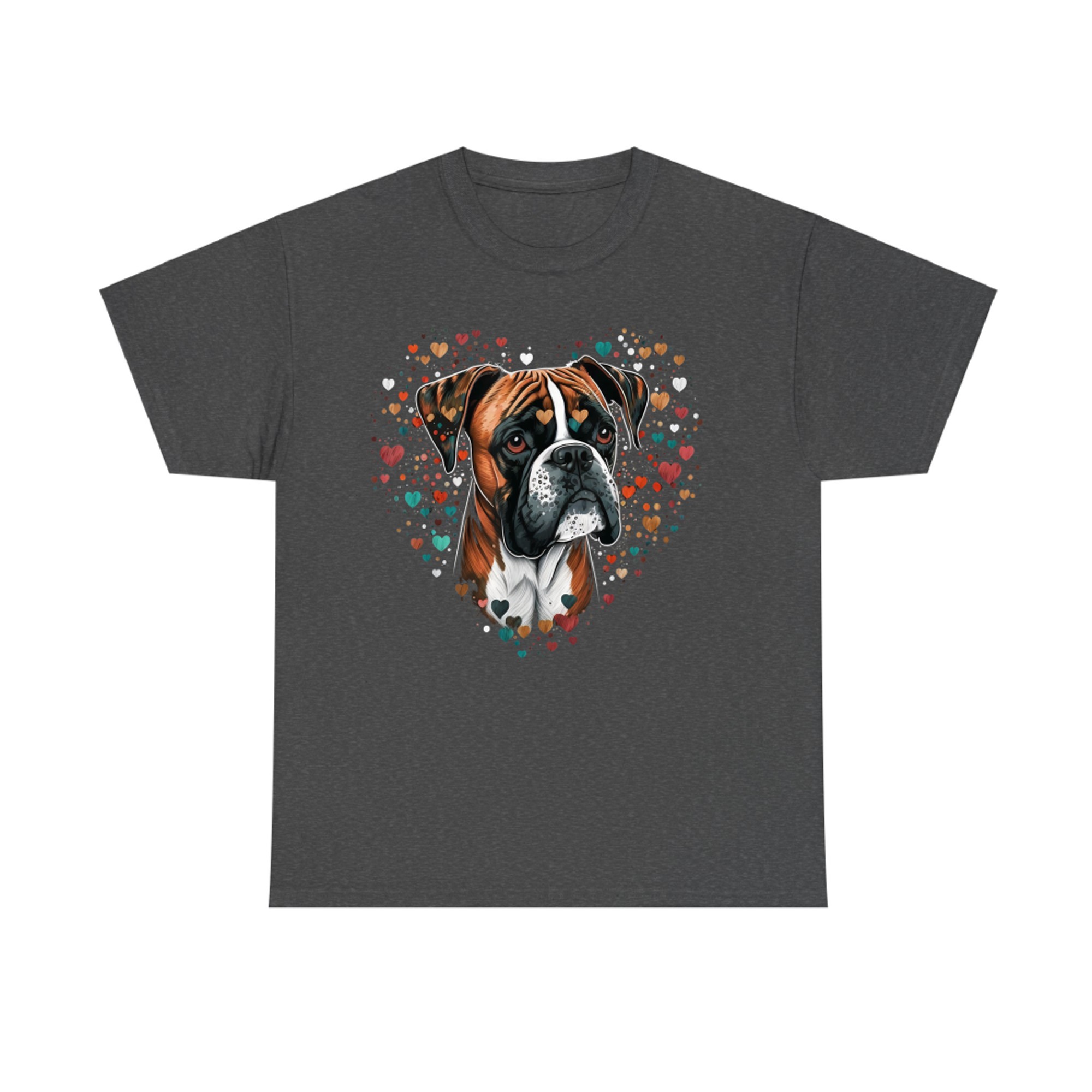 Cute Boxer Dog on Boxer Dog Lover T-Shirt