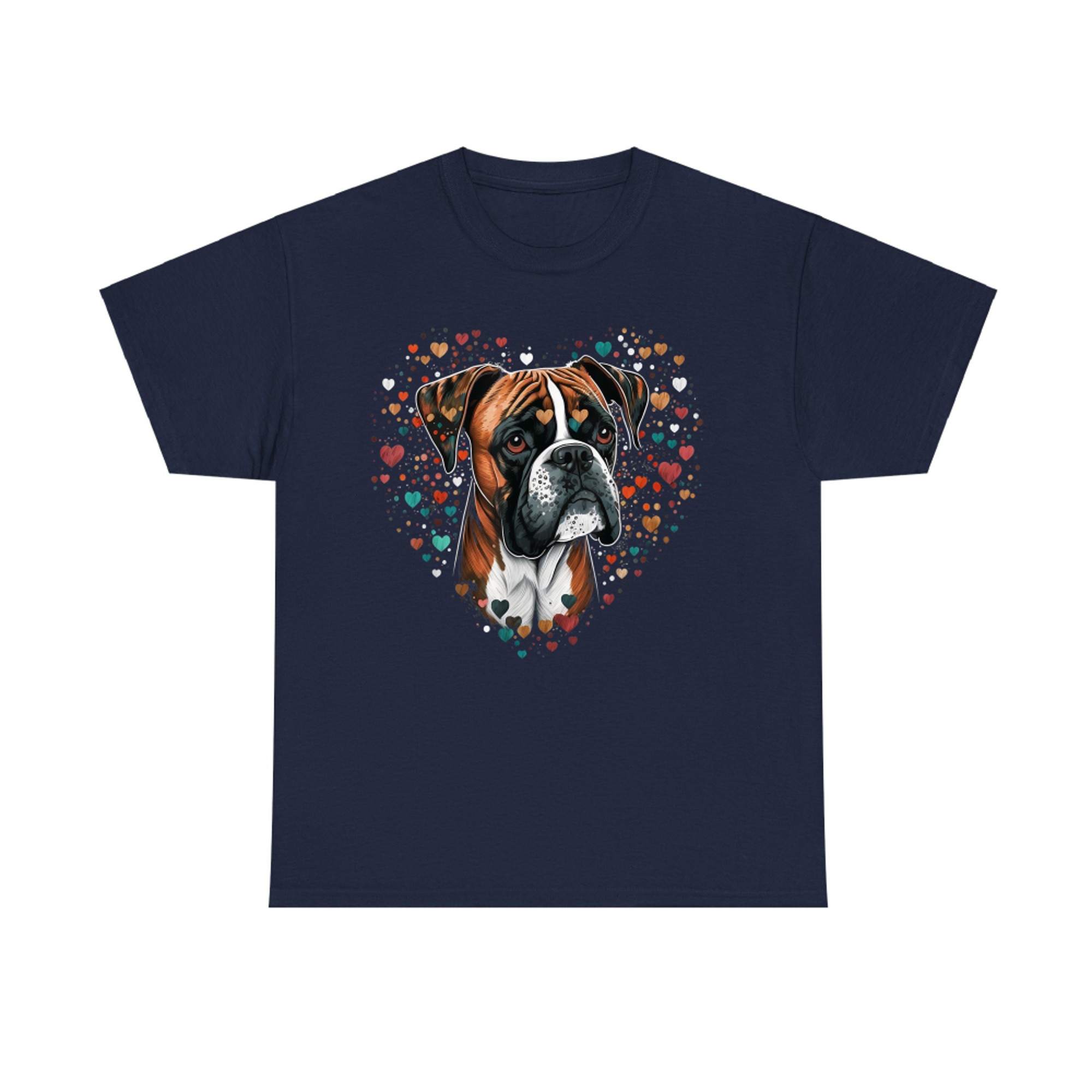 Cute Boxer Dog on Boxer Dog Lover T-Shirt