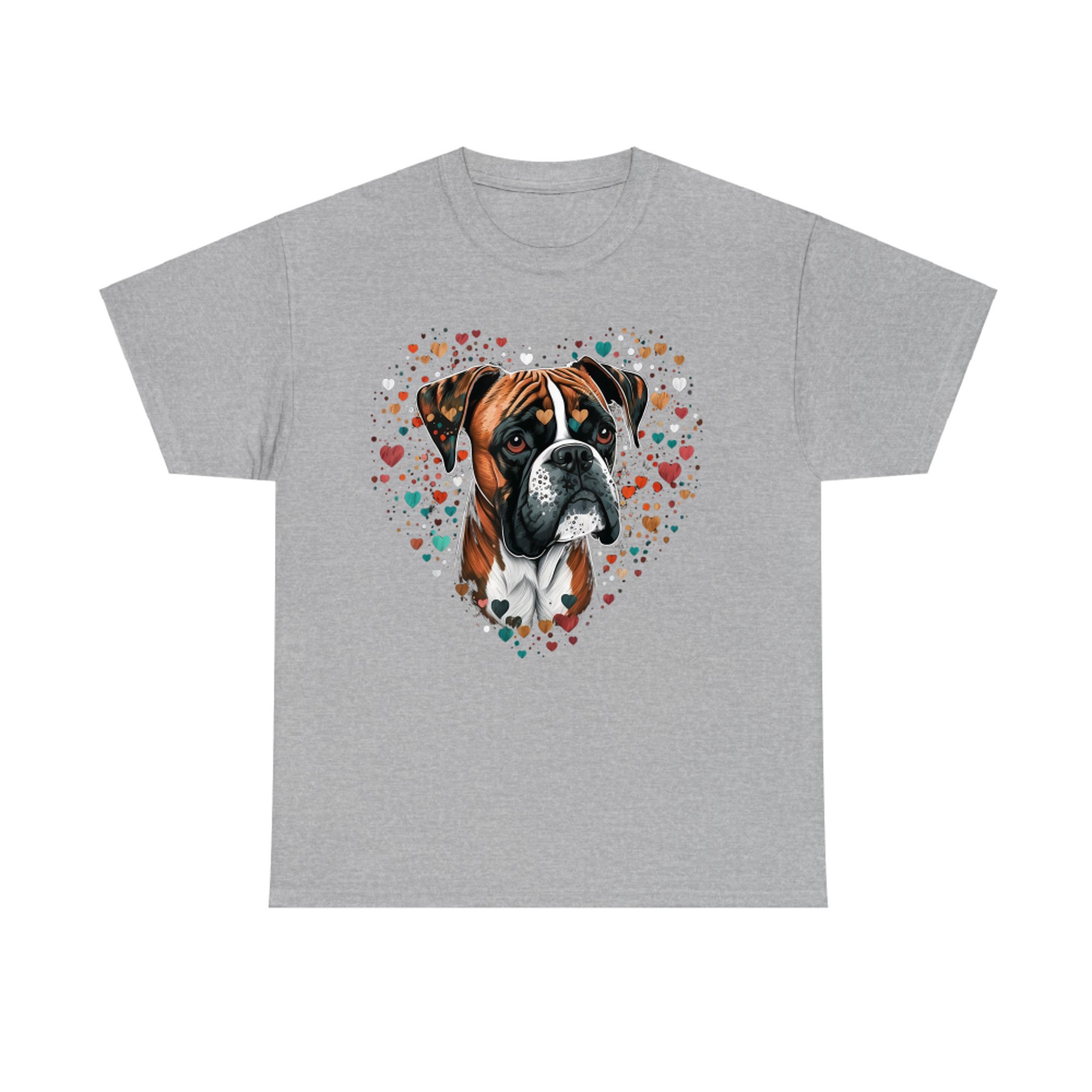 Cute Boxer Dog on Boxer Dog Lover T-Shirt