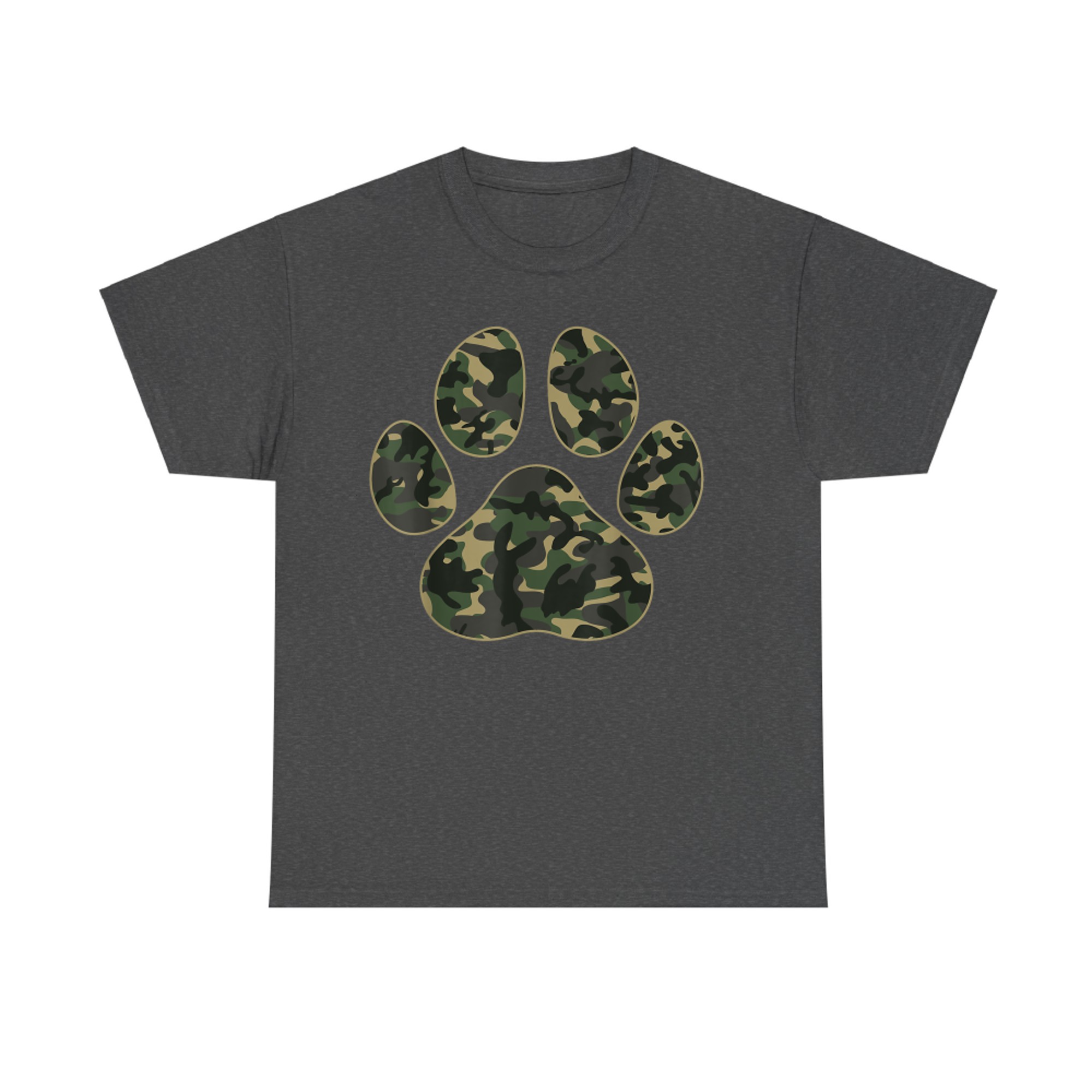 Cute Camo Paw Print Pet Owner Camouflage Paw Print Dog Lover T-Shirt