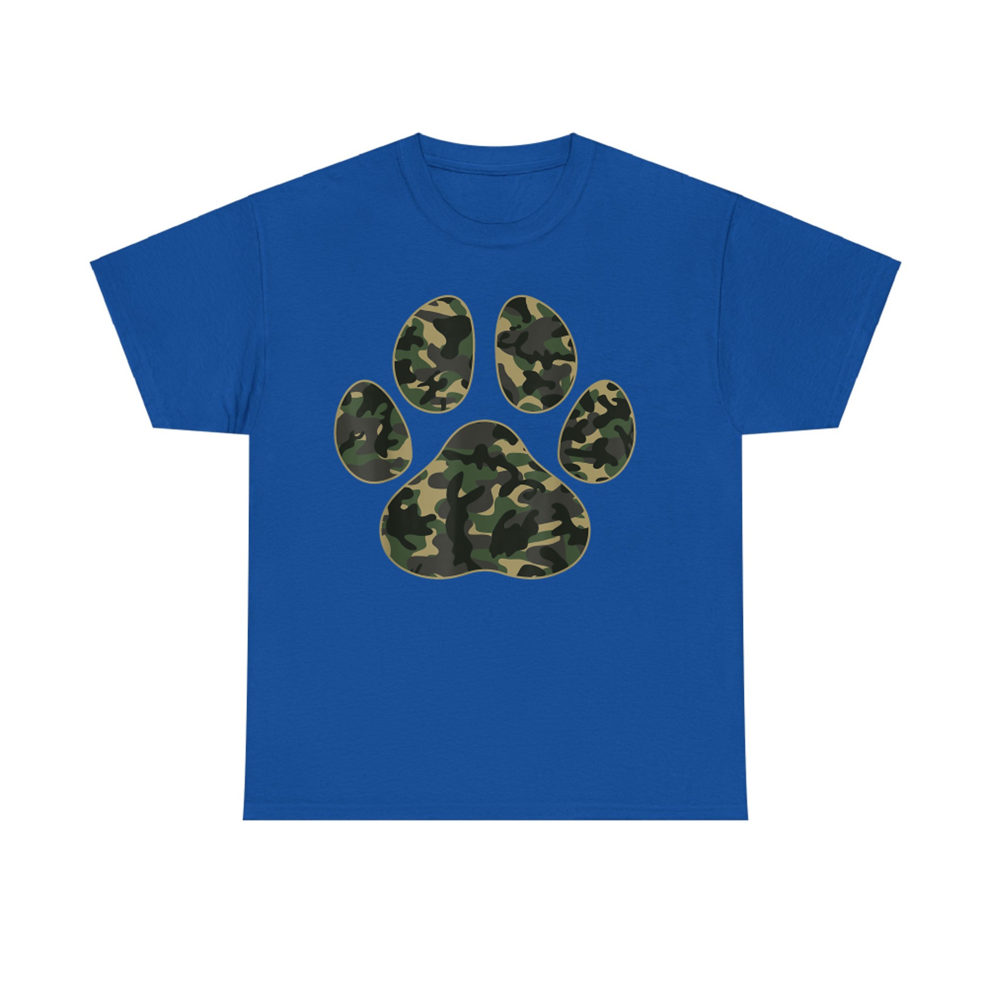 Cute Camo Paw Print Pet Owner Camouflage Paw Print Dog Lover T-Shirt