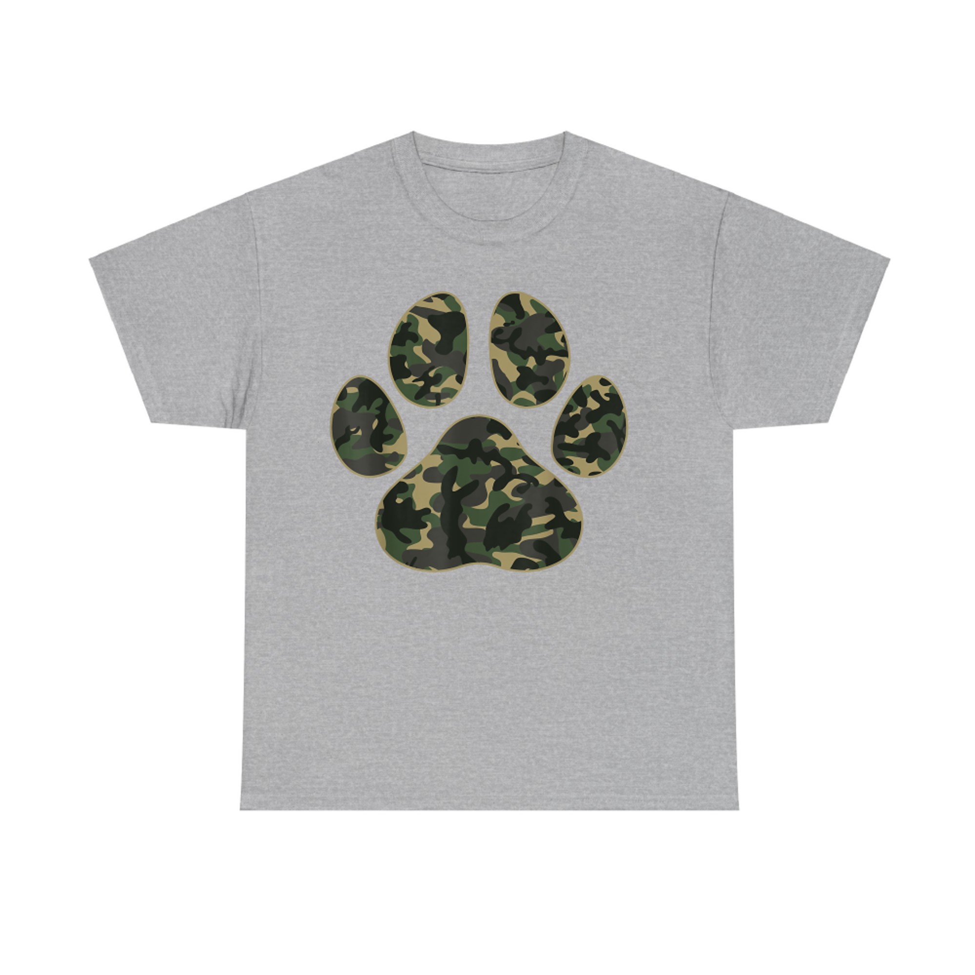 Cute Camo Paw Print Pet Owner Camouflage Paw Print Dog Lover T-Shirt
