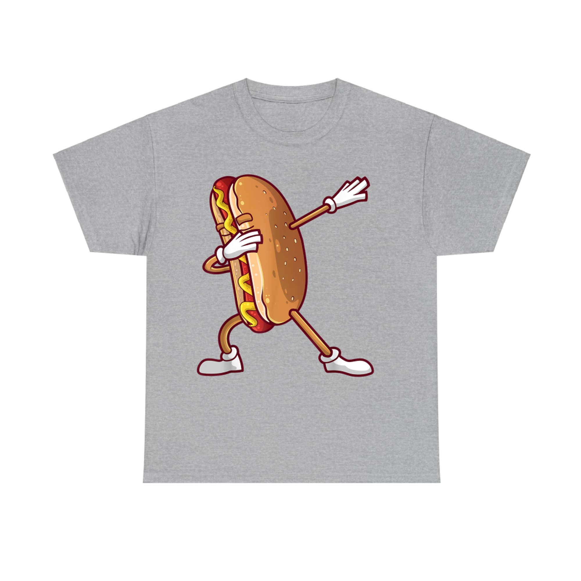 Cute Dabbing Hot Dog Design Dancing Food T-Shirt