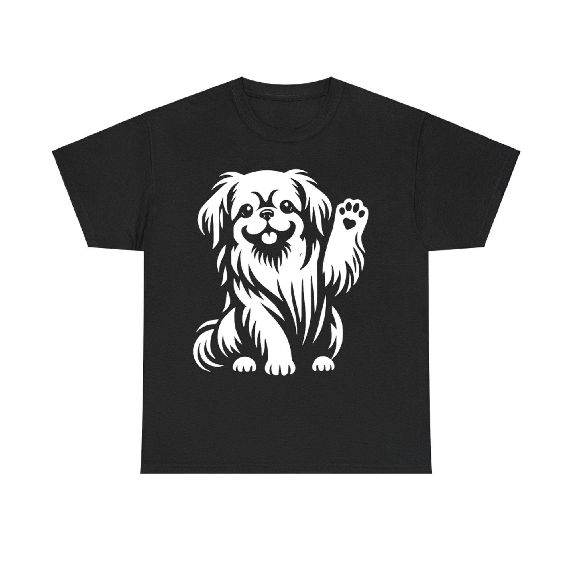 Cute Pekingese Heart Paw Dog Graphic Design T-Shirt