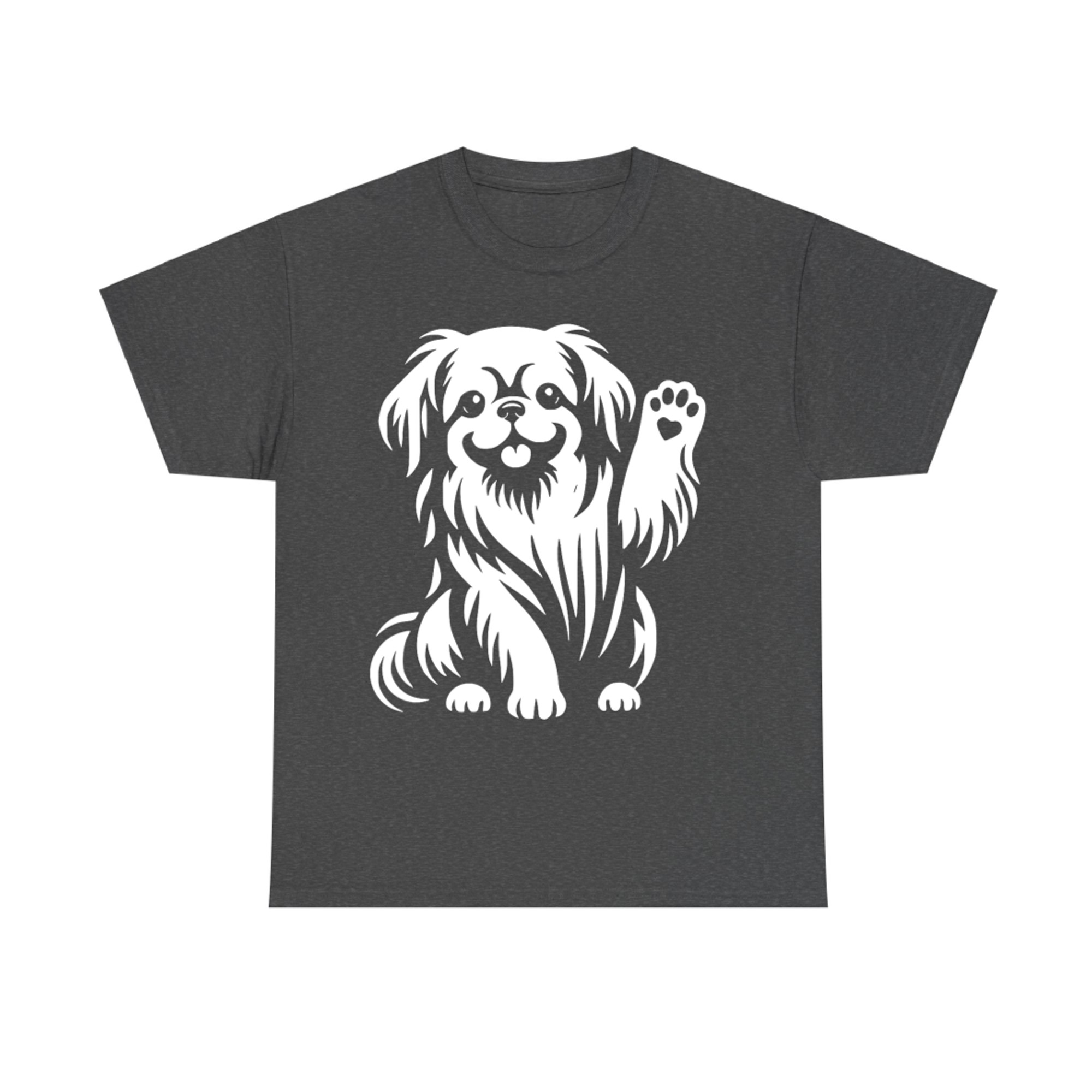 Cute Pekingese Heart Paw Dog Graphic Design T-Shirt