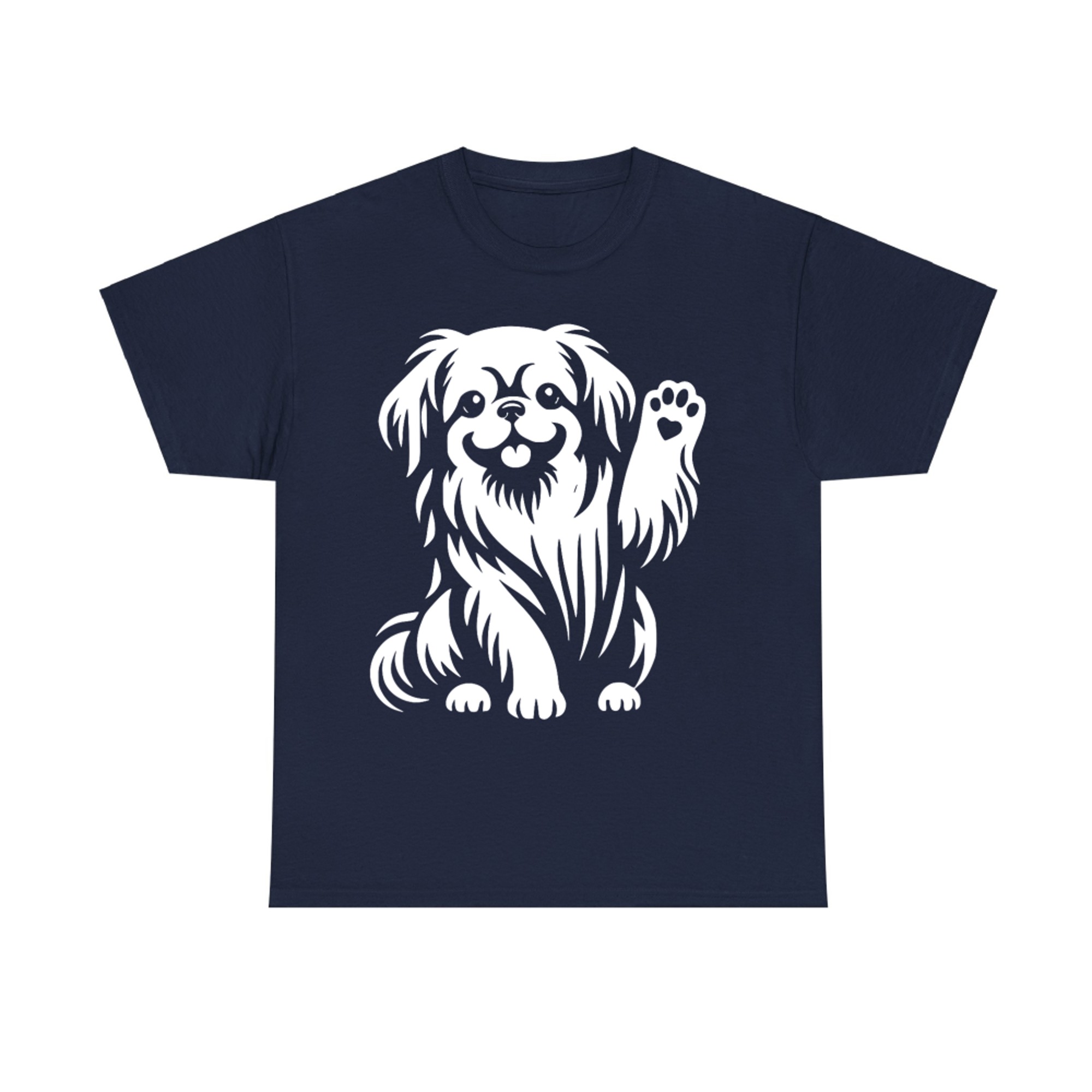 Cute Pekingese Heart Paw Dog Graphic Design T-Shirt