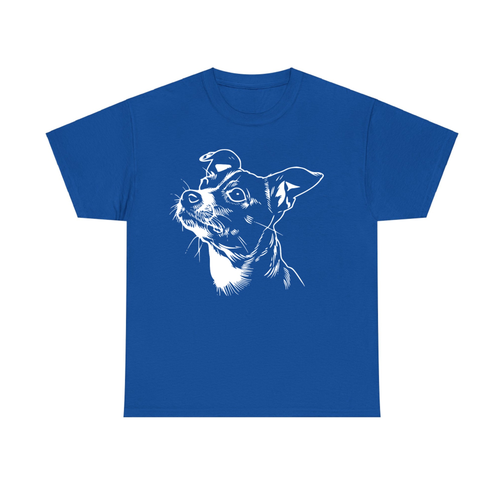 Cute Rat Terrier Face Dog Graphic Design T-Shirt