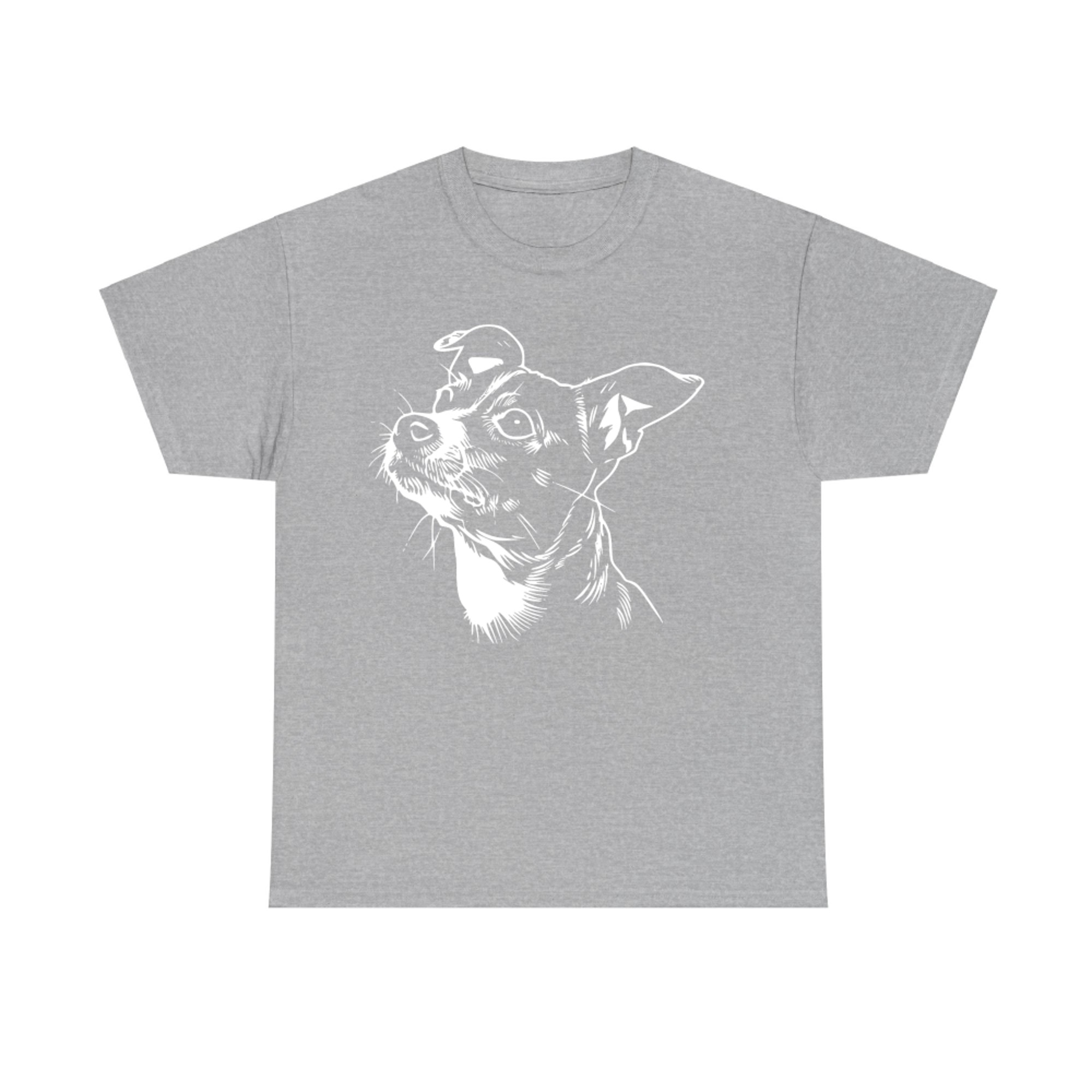 Cute Rat Terrier Face Dog Graphic Design T-Shirt