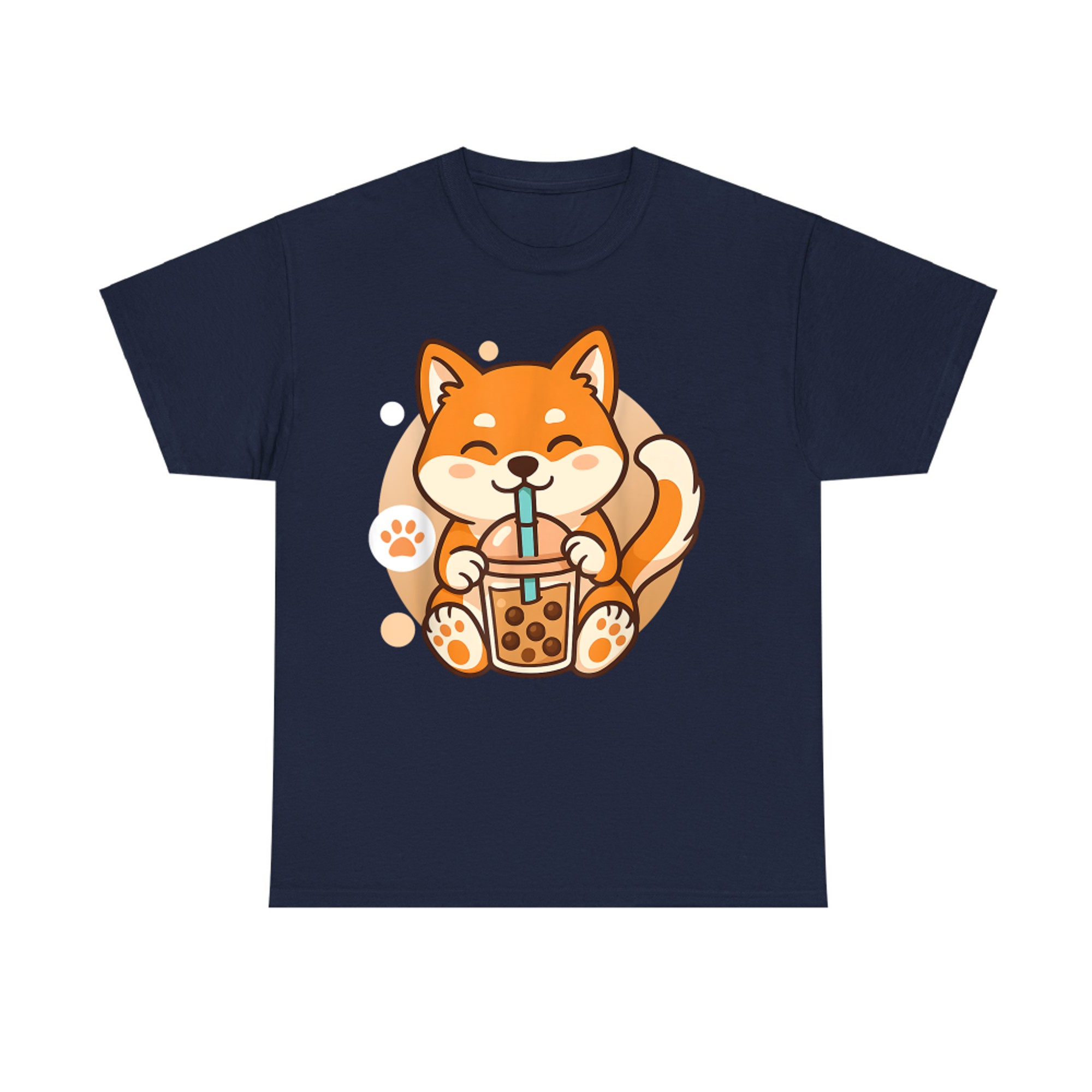 Cute Shiba Inu Dog Bubble Boba Tea Anime Kawaii Neko T-Shirt