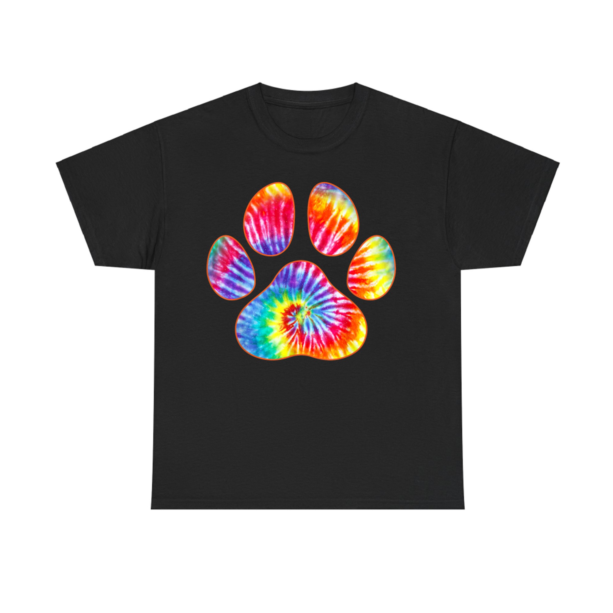 Cute Tie Dye Paw Print Pet Owner Paw Print Tie Dye Dog Lover T-Shirt
