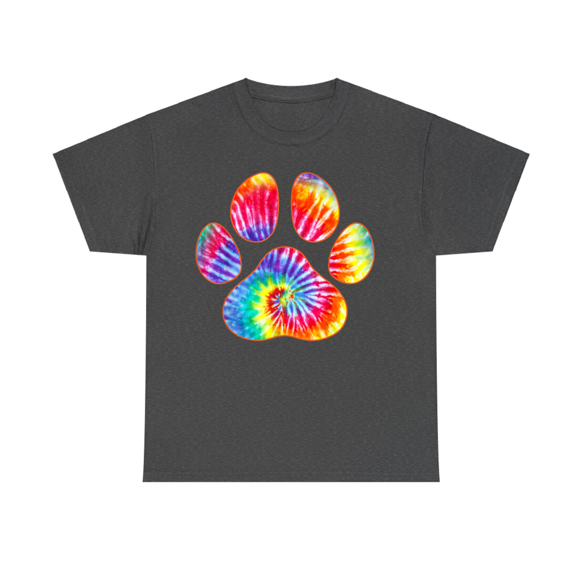 Cute Tie Dye Paw Print Pet Owner Paw Print Tie Dye Dog Lover T-Shirt