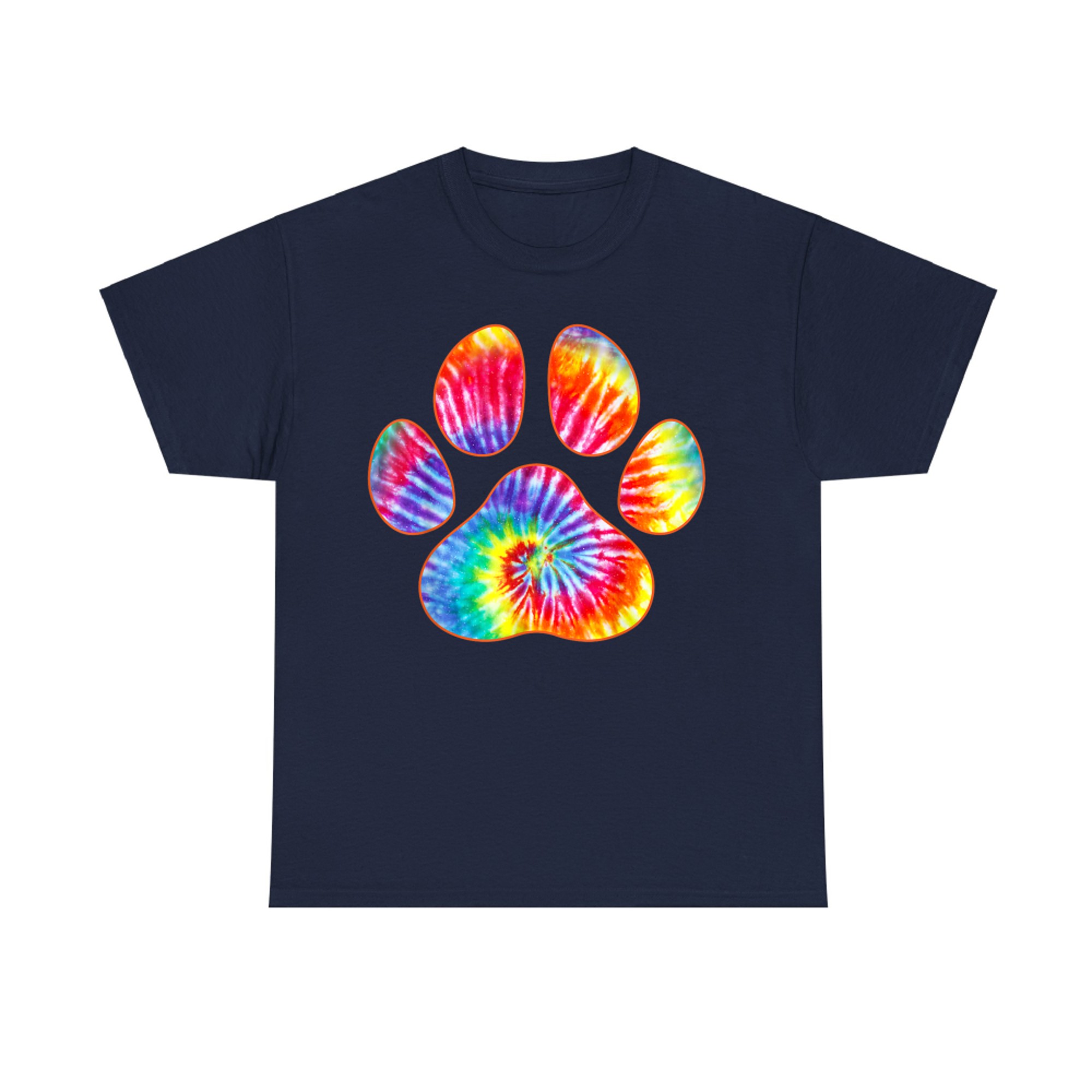 Cute Tie Dye Paw Print Pet Owner Paw Print Tie Dye Dog Lover T-Shirt