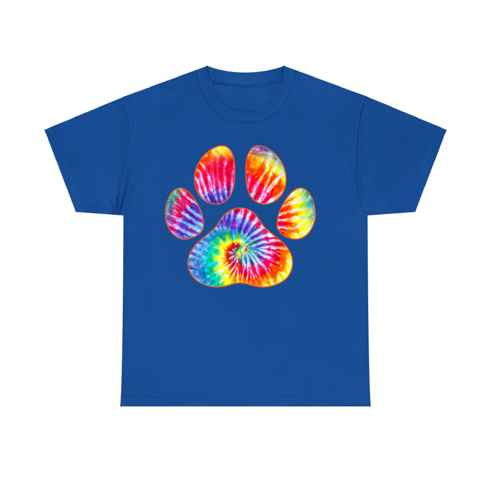 Cute Tie Dye Paw Print Pet Owner Paw Print Tie Dye Dog Lover T-Shirt